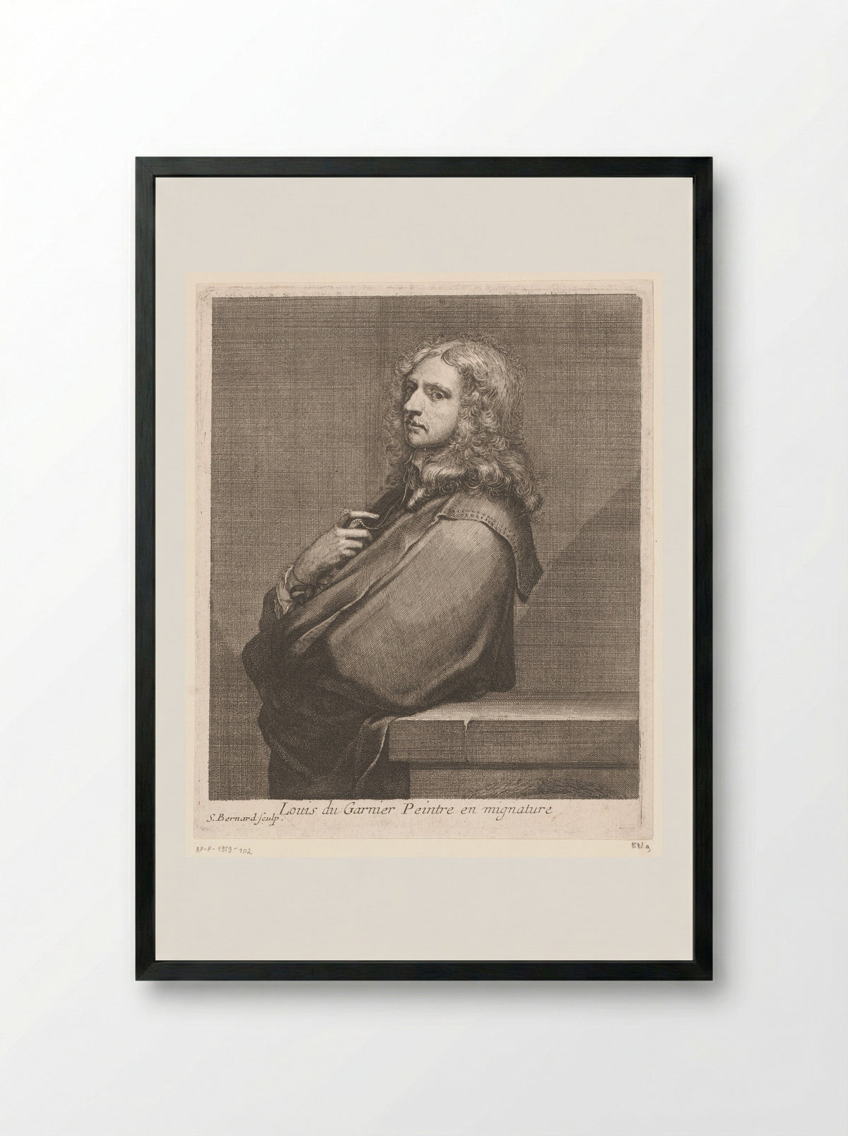 Portrait of James II as a Young Man - Louis du Guernier (I) - Framed Print Black