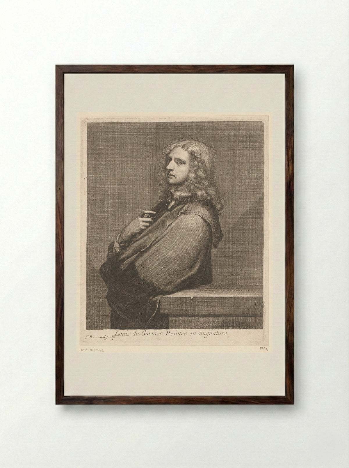 Portrait of James II as a Young Man - Louis du Guernier (I) - Framed Print Dark Wood