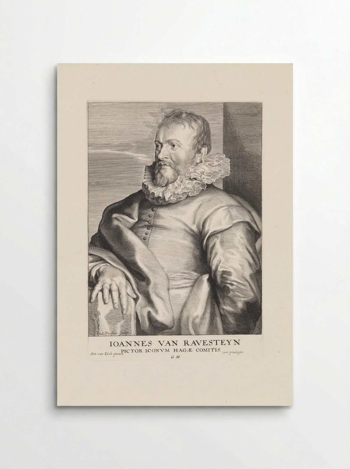 Portrait of Jan Antonisz van Ravesteyn - Paulus Pontius - Poster