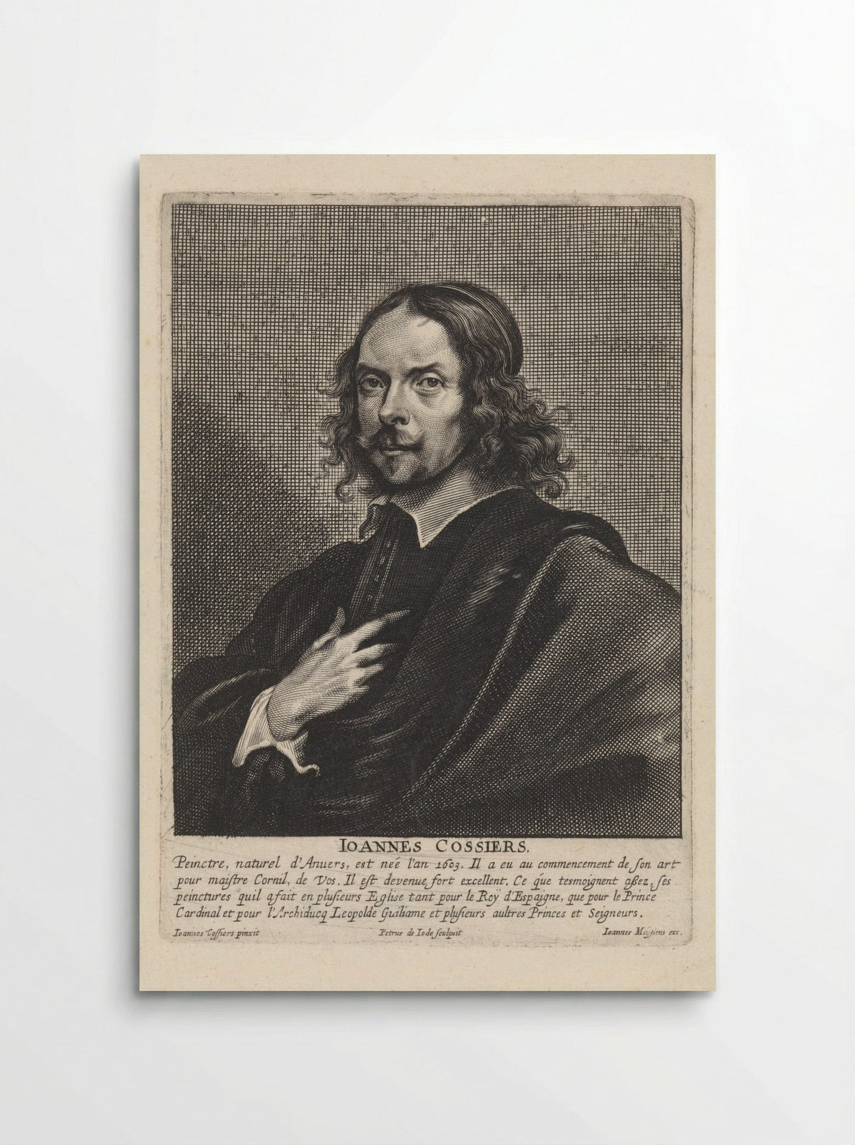 Portrait of Jan Cossiers - Pieter de Jode II - Poster