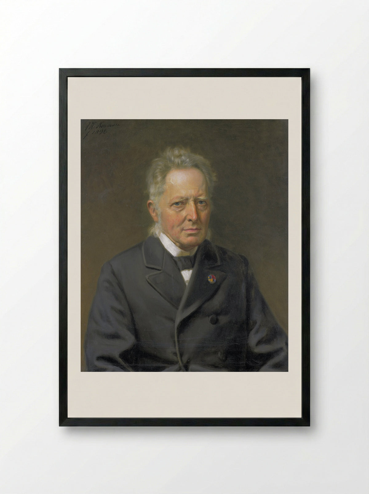 Portrait of Jan Heemskerk Azn - Jan Hendrik Neuman - Framed Print Black