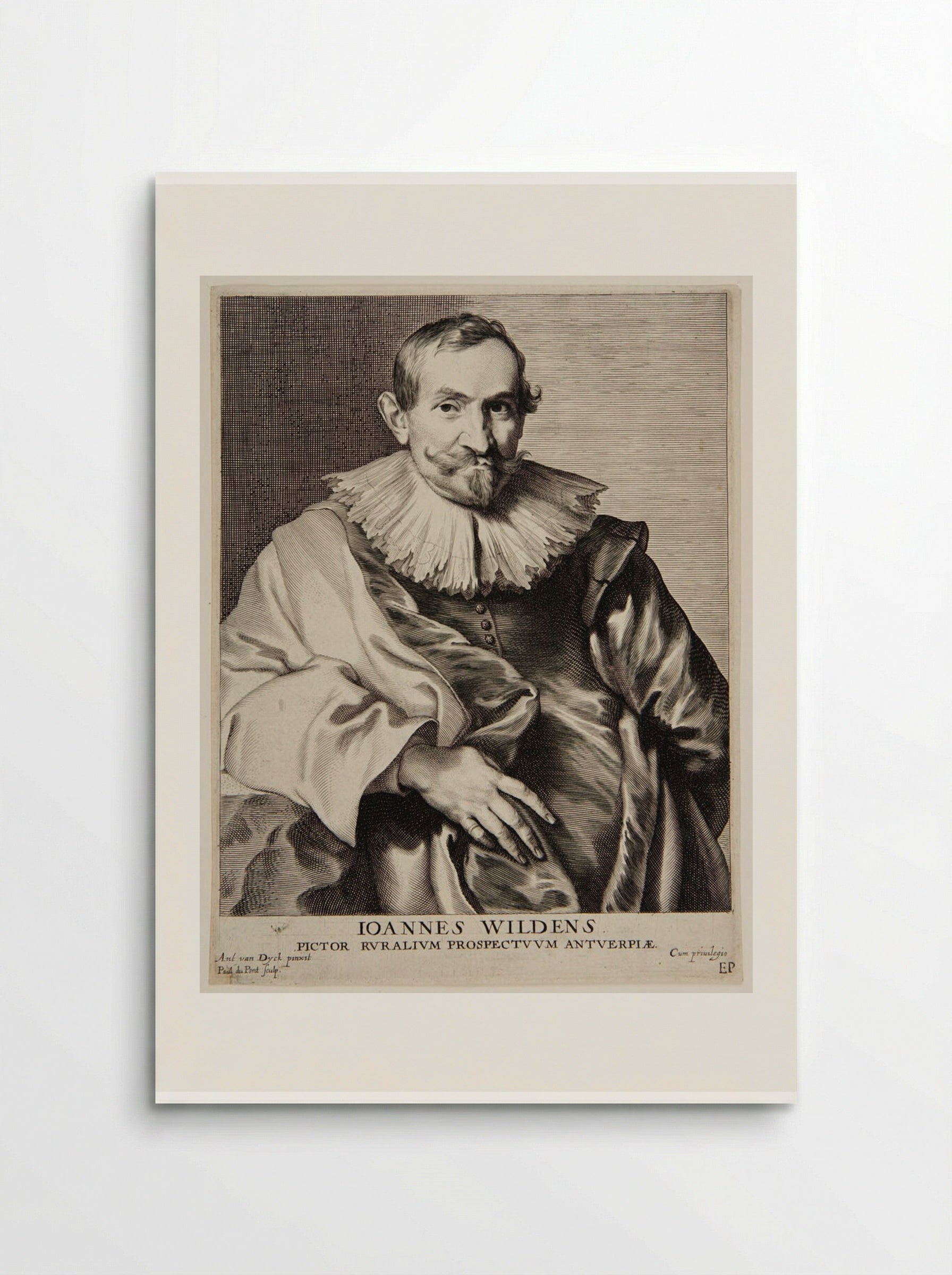 Portrait of Jan Wildens - Paulus Pontius - Poster