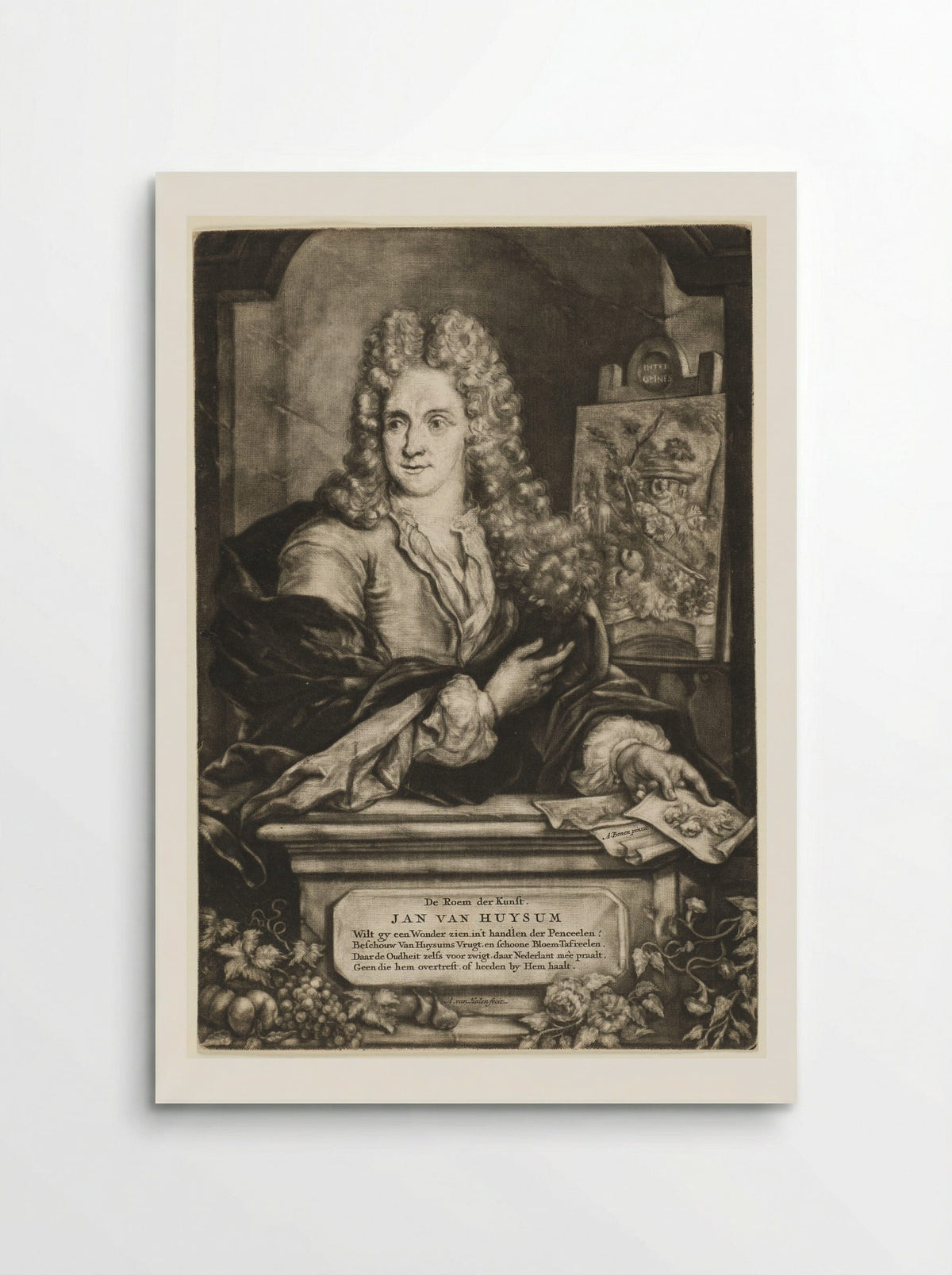 Portrait of Jan van Huysum - Arnoud van Halen - Poster