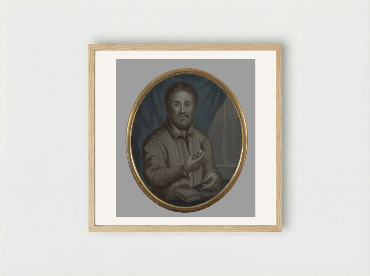 Portrait of Janus Secundus - Arnoud van Halen - Framed Print Wood