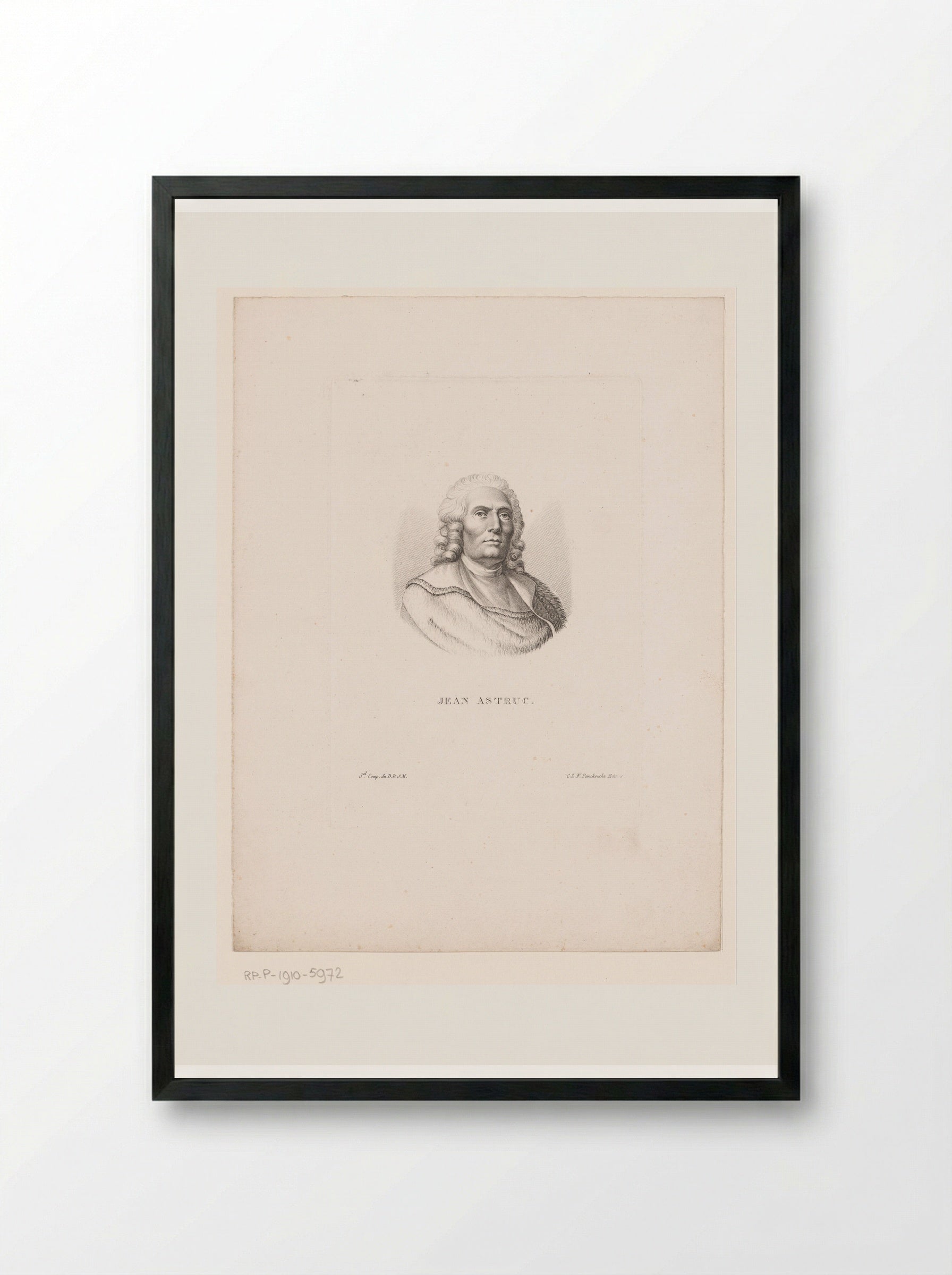 Portrait of Jean Astruc - Ambroise Tardieu - Framed Print Black