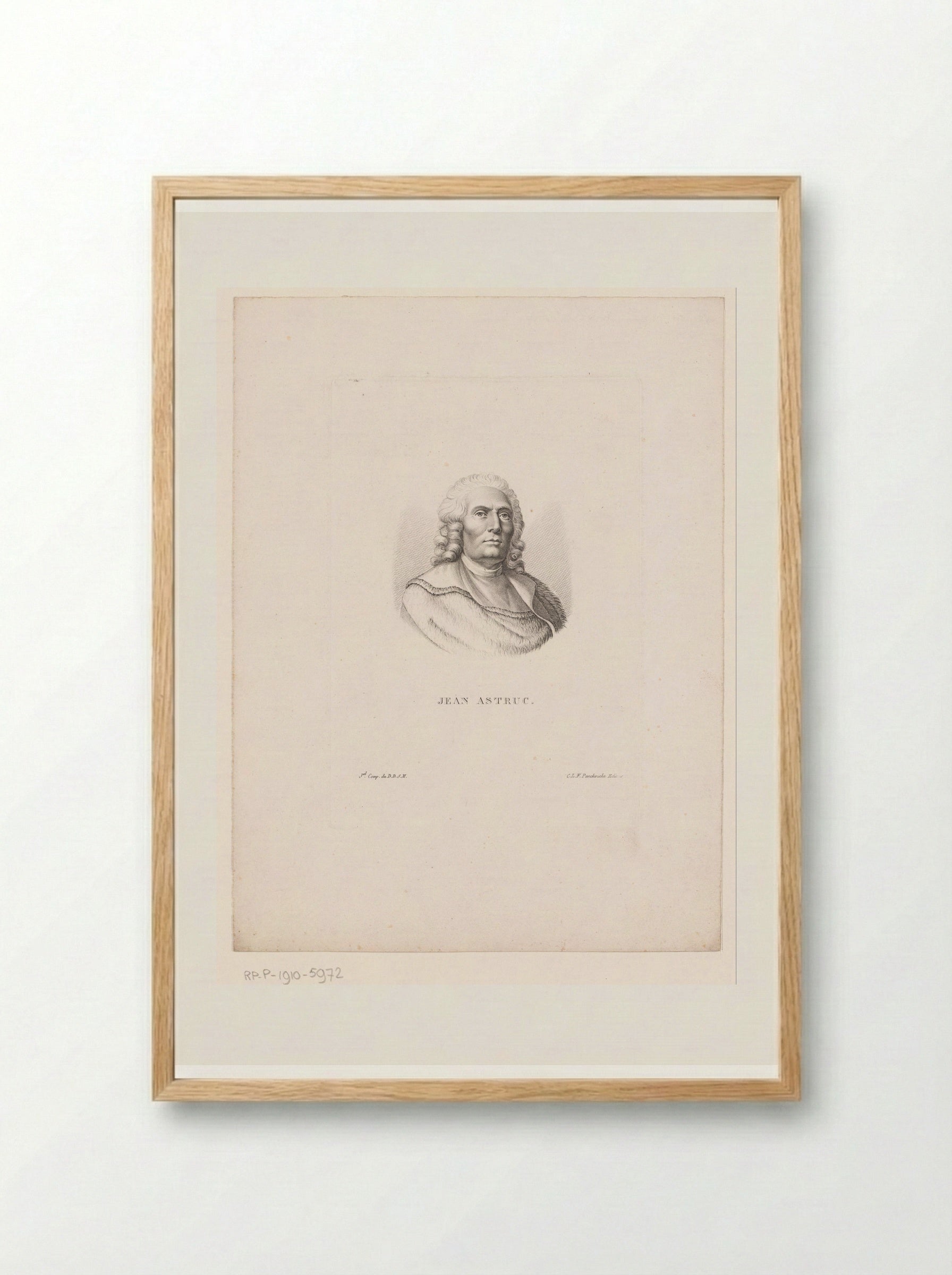 Portrait of Jean Astruc - Ambroise Tardieu - Framed Print Wood