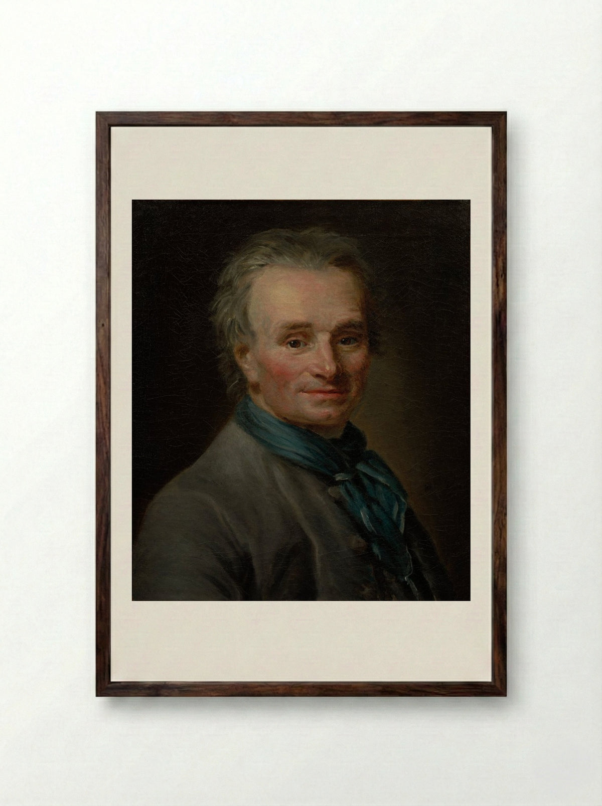 Portrait of Jean-Baptiste Lemoyne the Younger - Elisabeth Louise Vigée-LeBrun - Framed Print Dark Wood