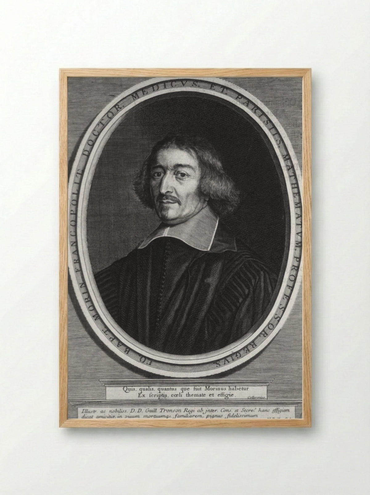 Portrait of Jean-Baptiste Morin - Jean Morin - Framed Print Wood