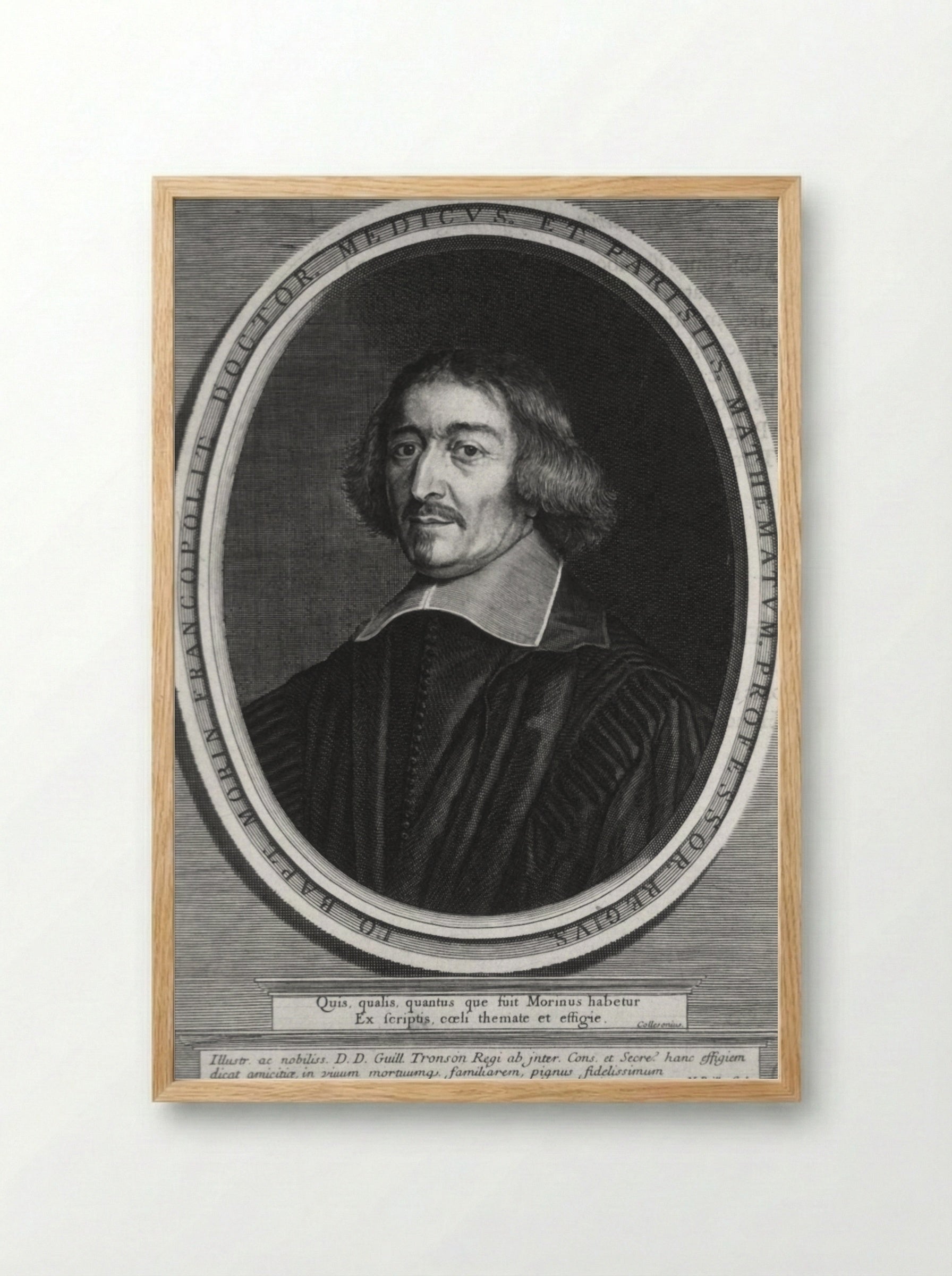 Portrait of Jean-Baptiste Morin - Jean Morin - Framed Print Wood
