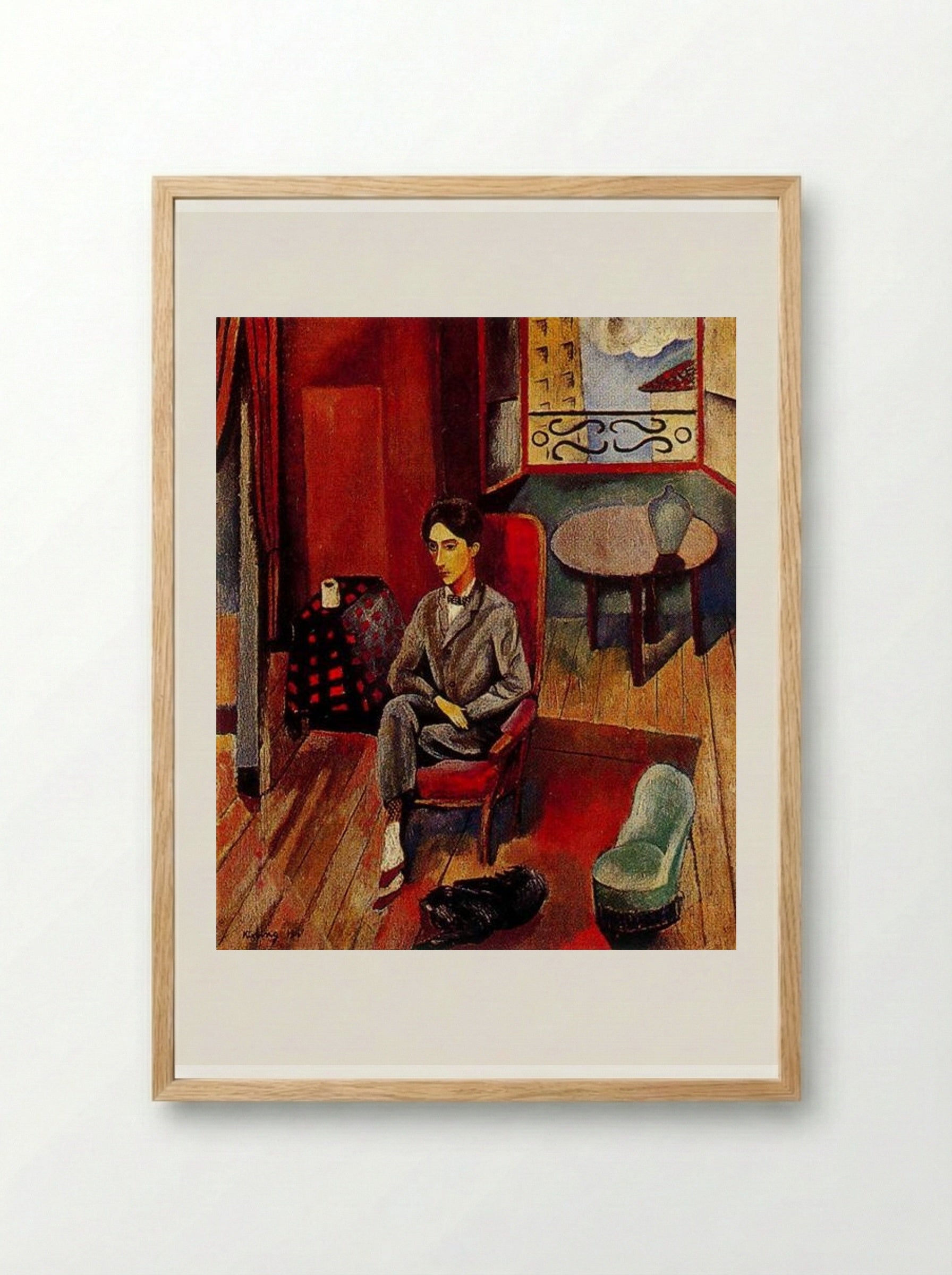 Portrait of Jean Cocteau - Moïse Kisling - Framed Print Wood