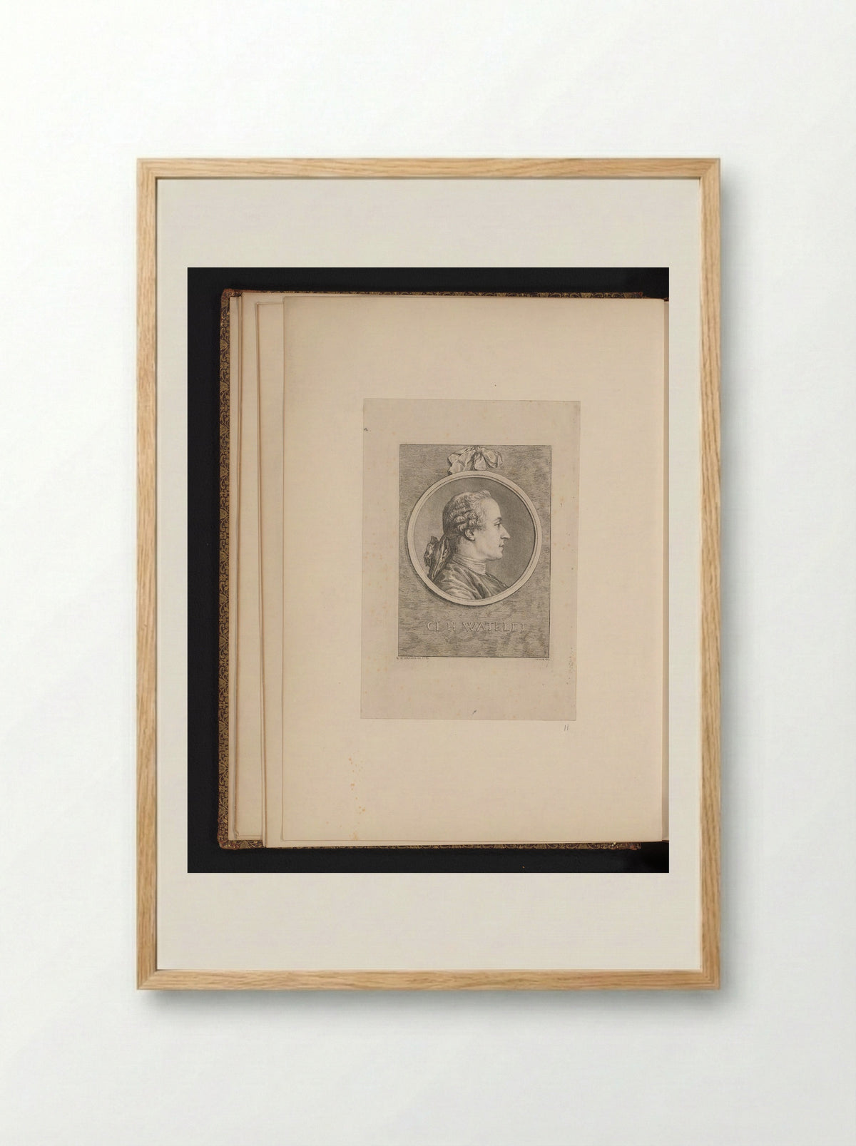 Portrait of Jean Le Rond d'Alembert - Claude Henri Watelet - Framed Print Wood
