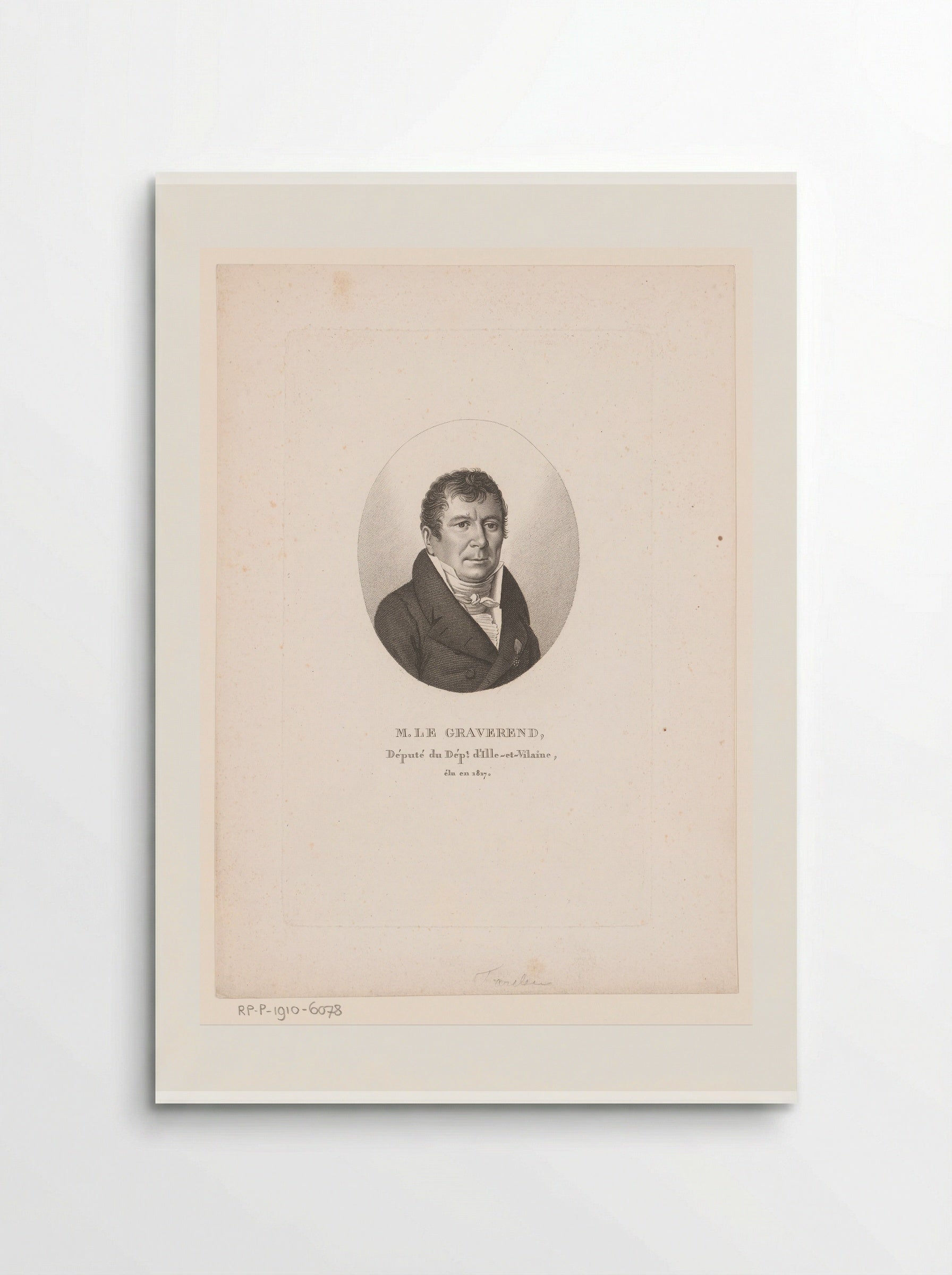 Portrait of Jean-Marie Emmanuel Legraverend - Ambroise Tardieu - Poster