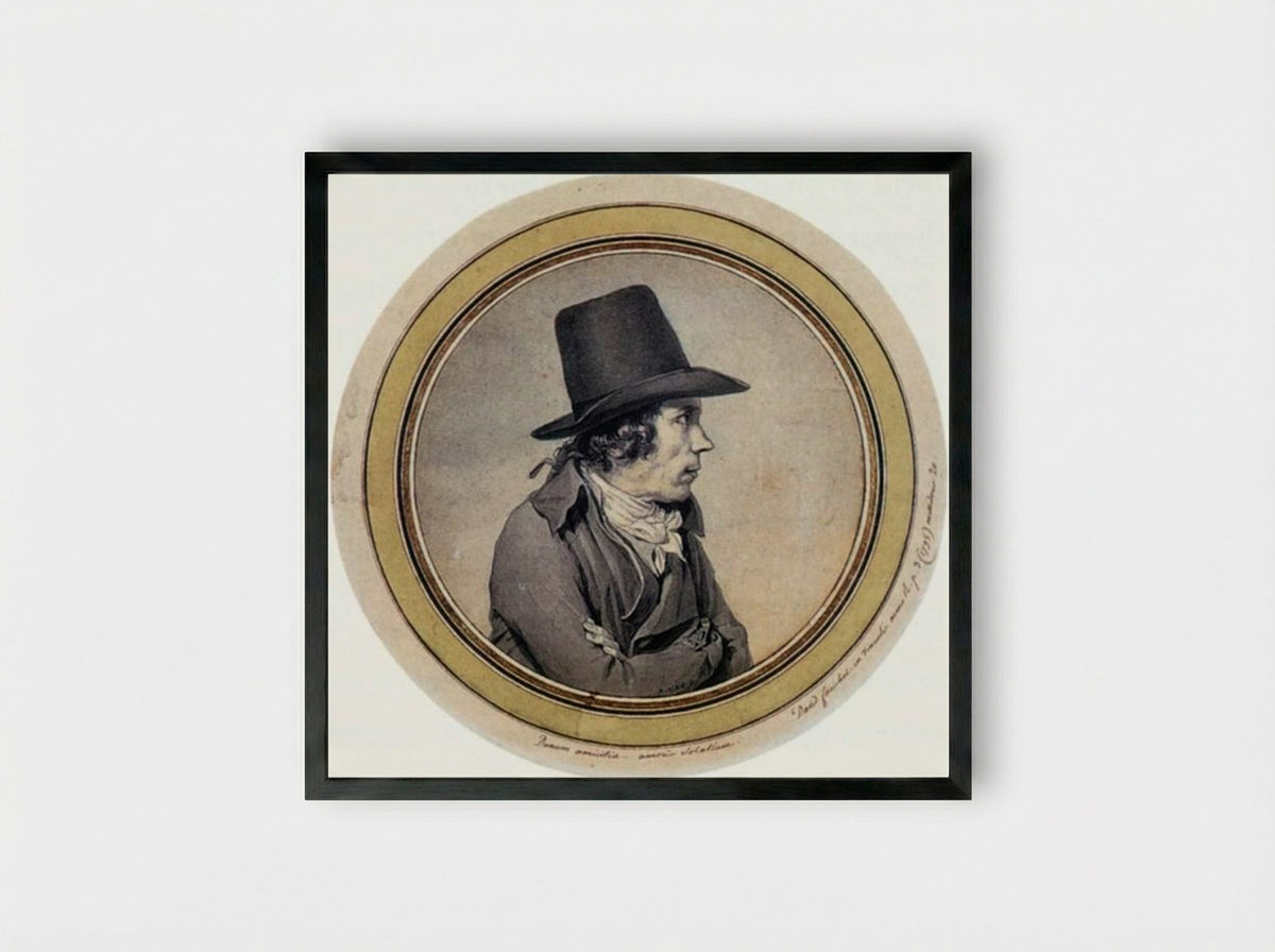 Portrait of Jeanbon Saint André - Jacques-Louis David - Framed Print Black