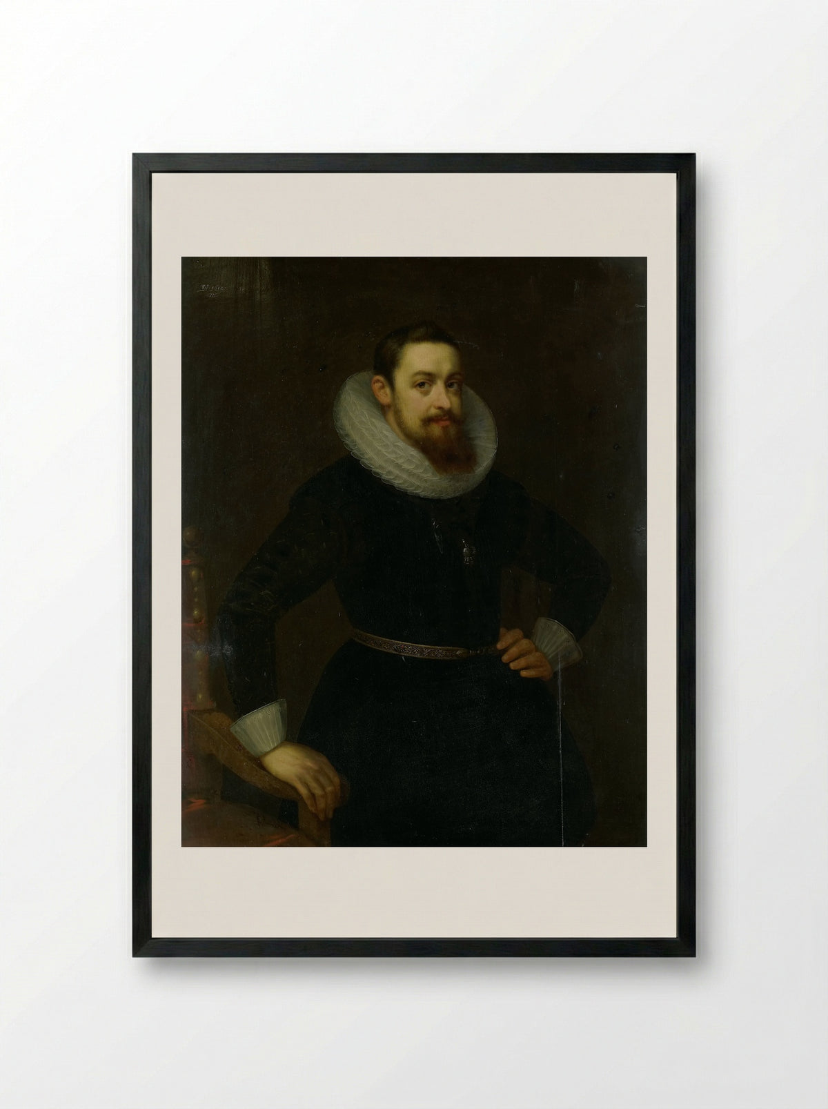 Portrait of Jeremias Boudinois - Gortzius Geldorp - Framed Print Black
