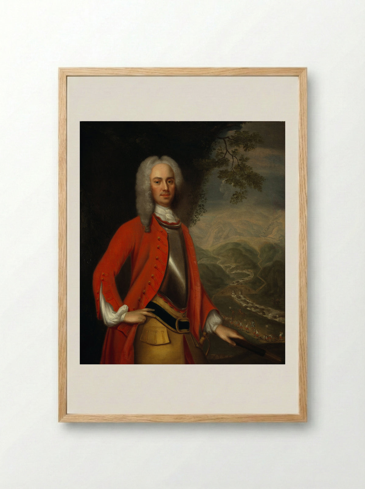 Portrait of Johan Arnold Zoutman - Johan van Diest - Framed Print Wood
