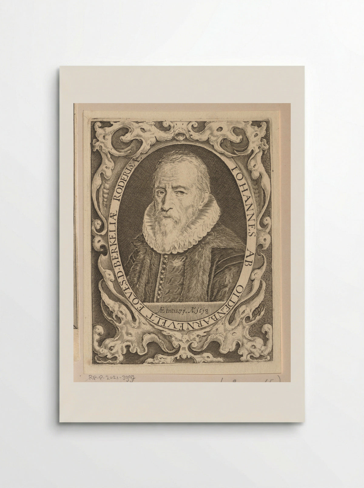 Portrait of Johan van Oldenbarnevelt at Age 71 - Renold Elstrack - Poster