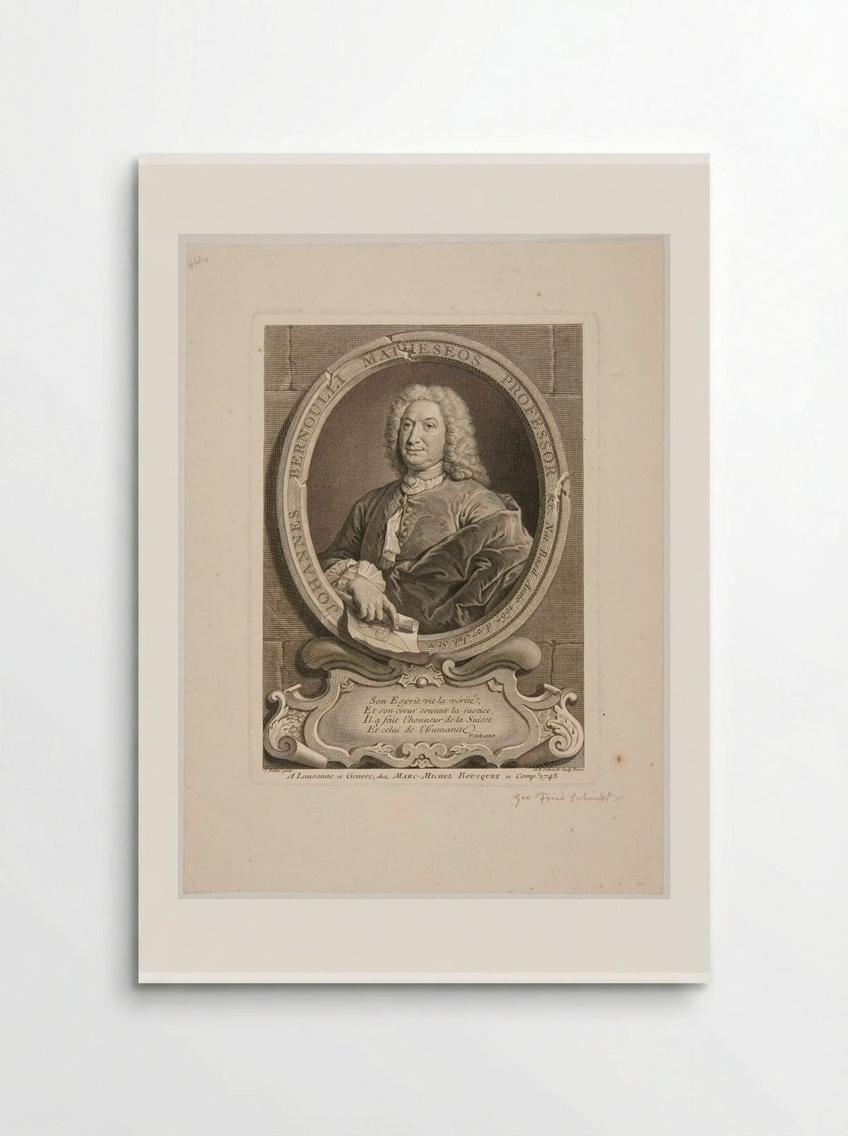 Portrait of Johann Bernoulli - Georg Friedrich Schmidt - Poster