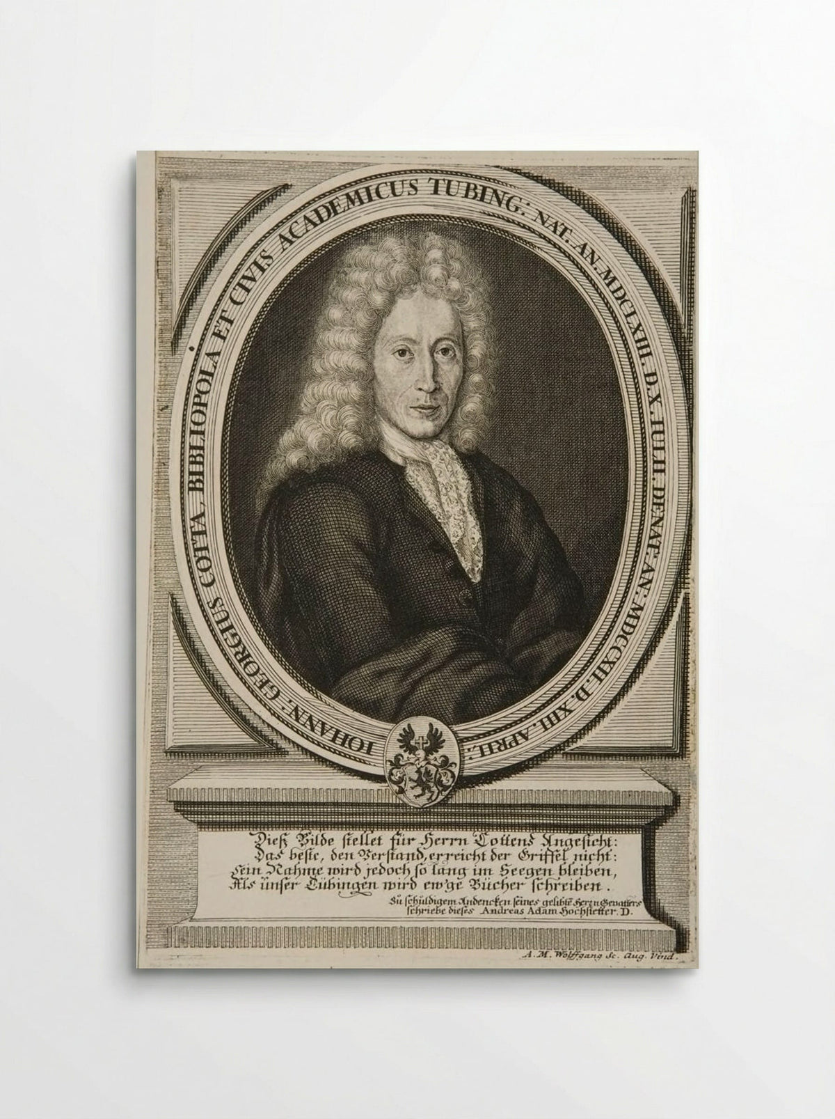 Portrait of Johann Georg Cotta - Andreas Matthäus Wolfgang - Poster