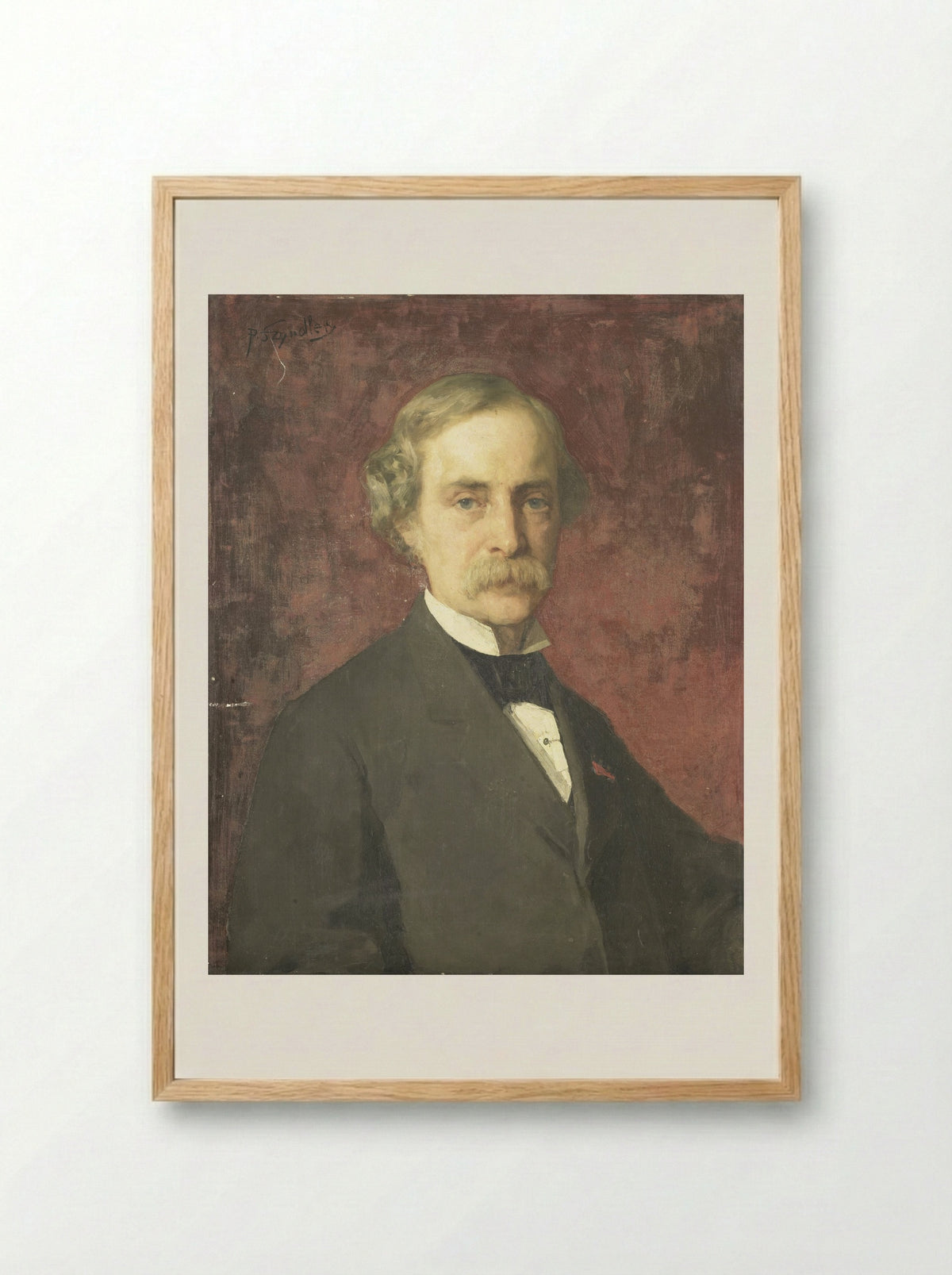 Portrait of Johann Wilhelm Kaiser - Pantaleon Szyndler - Framed Print Wood