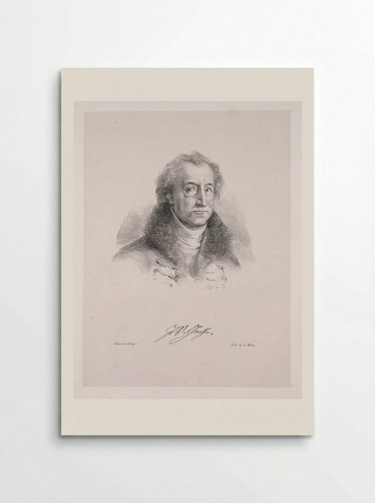 Portrait of Johann Wolfgang von Goethe - Eugène Delacroix - Poster
