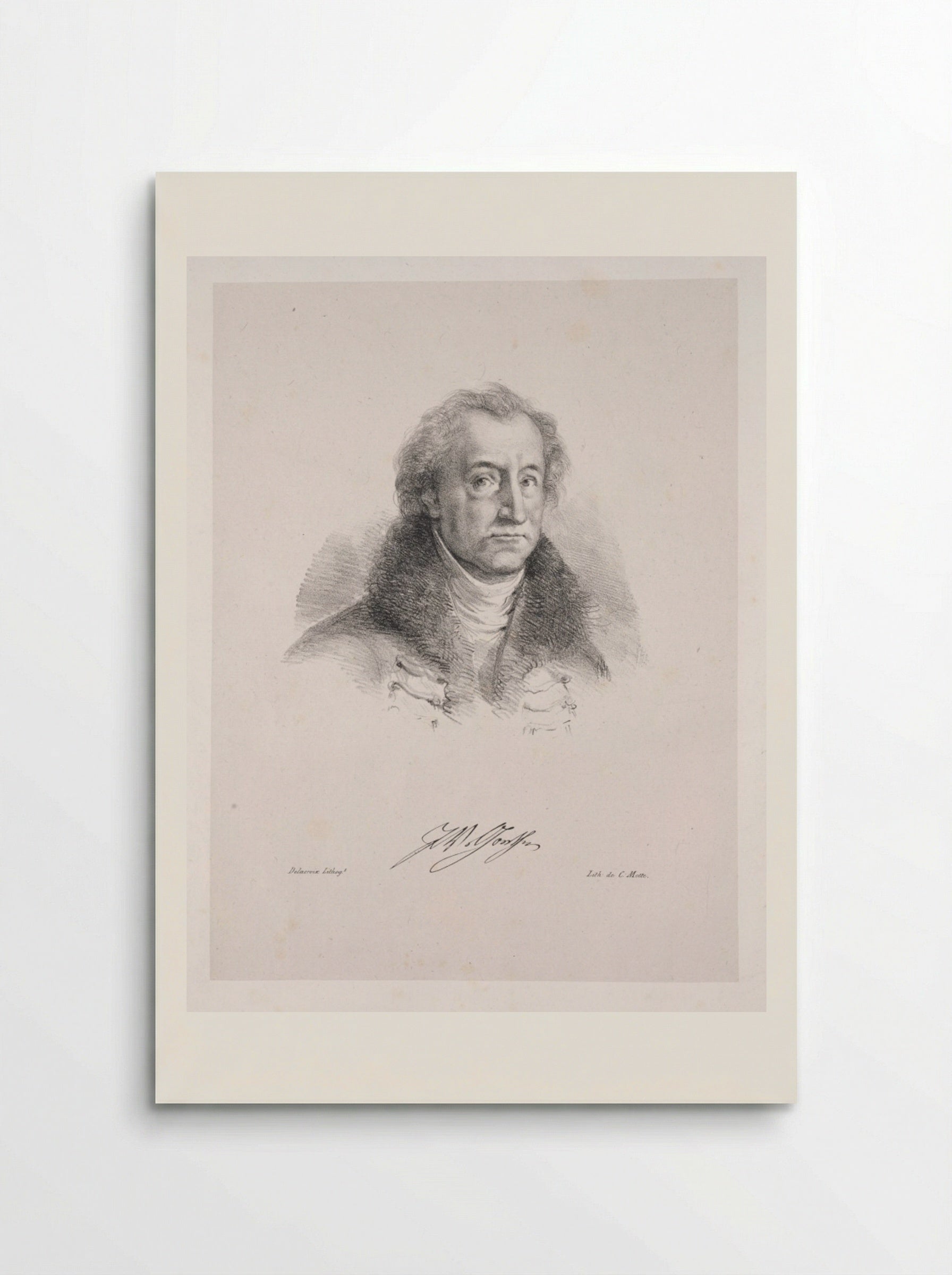Portrait of Johann Wolfgang von Goethe - Eugène Delacroix - Poster