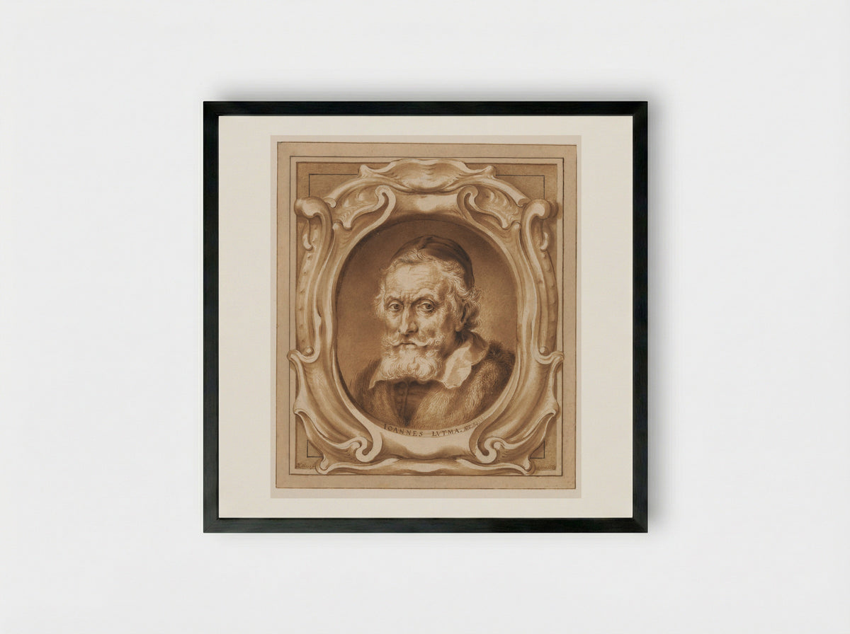 Portrait of Johannes Lutma - Abraham Lutma - Framed Print Black