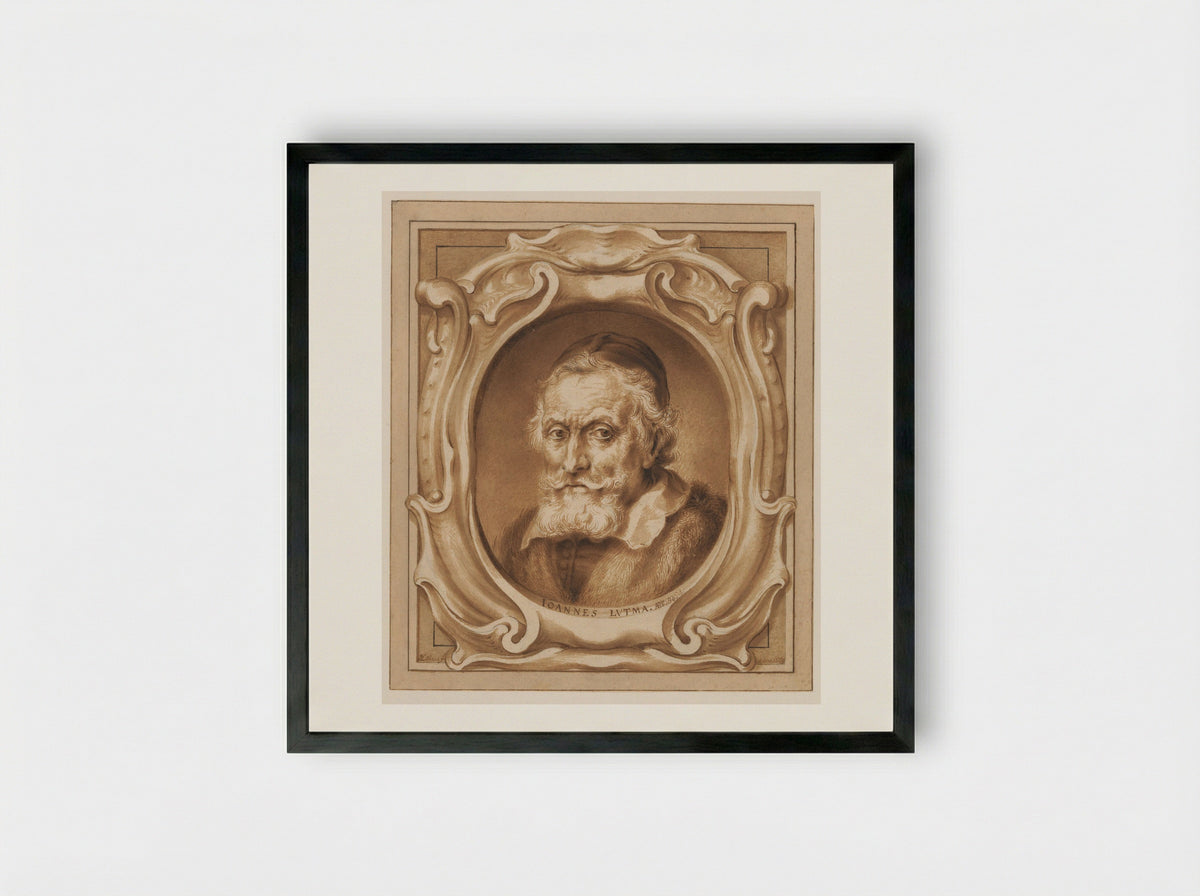 Portrait of Johannes Lutma - Abraham Lutma - Framed Print Black