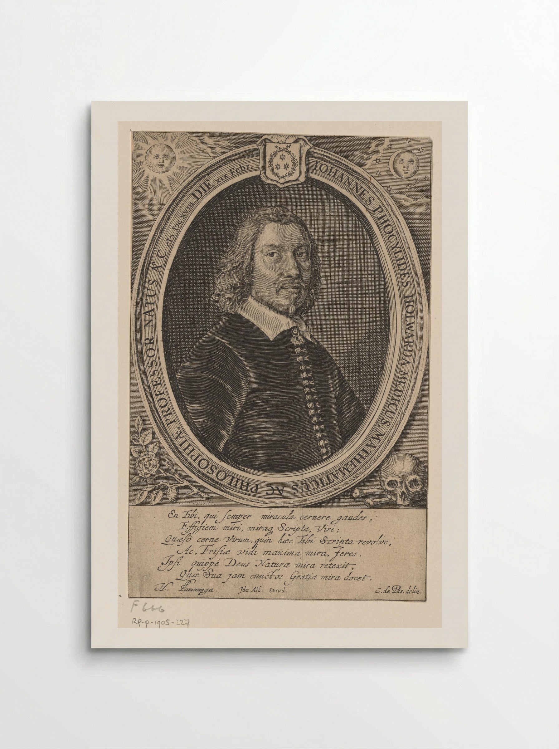 Portrait of Johannes Phocylides Holwarda - Crispijn van de Passe (II) - Poster
