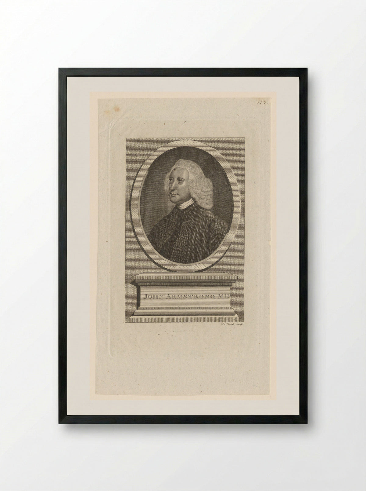 Portrait of John Armstrong, M.D. - Thomas Cook - Framed Print Black