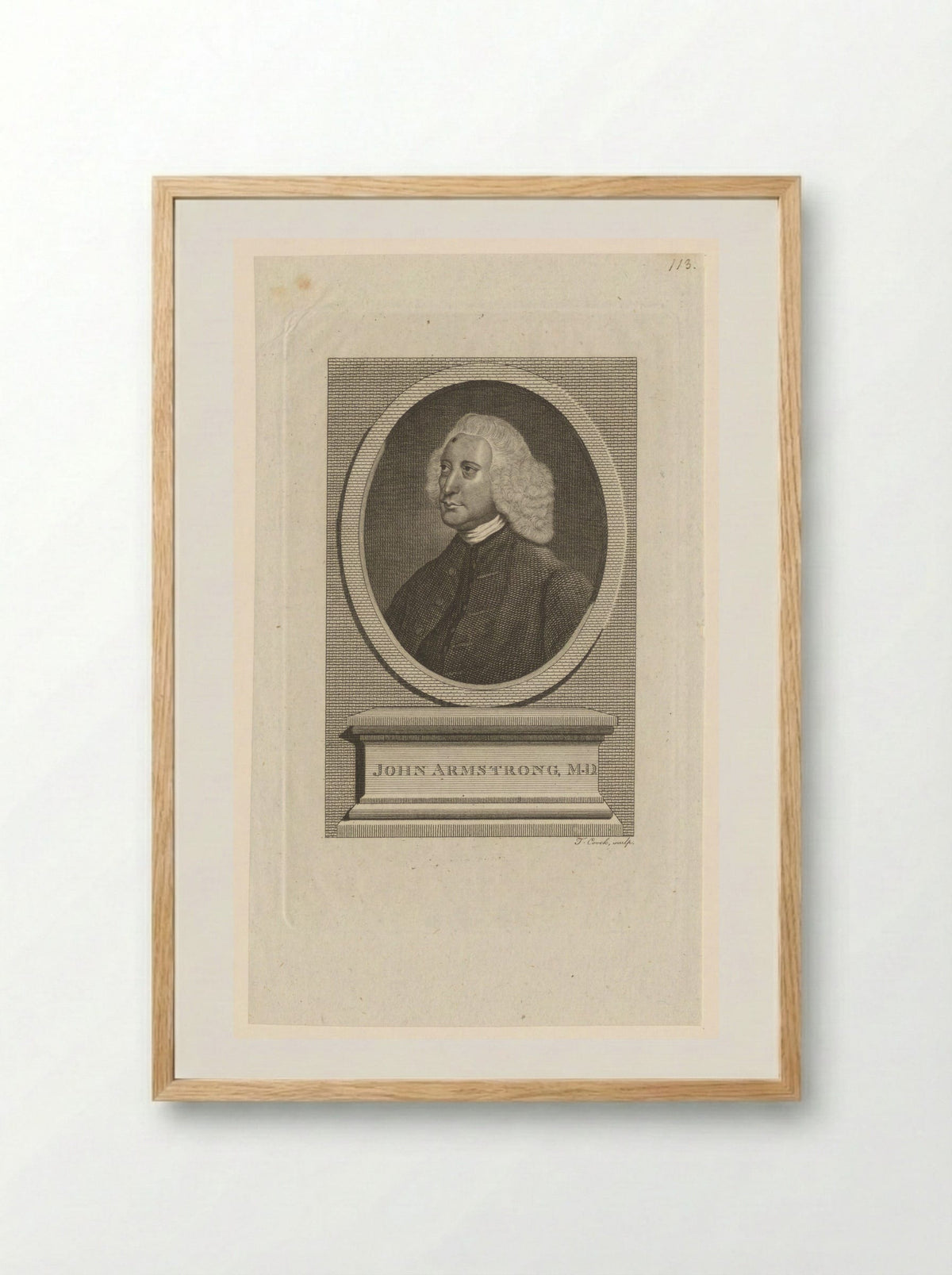 Portrait of John Armstrong, M.D. - Thomas Cook - Framed Print Wood