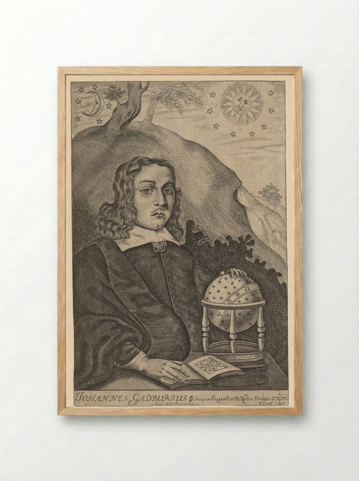 Portrait of John Gadbury - Thomas Cross - Framed Print Wood