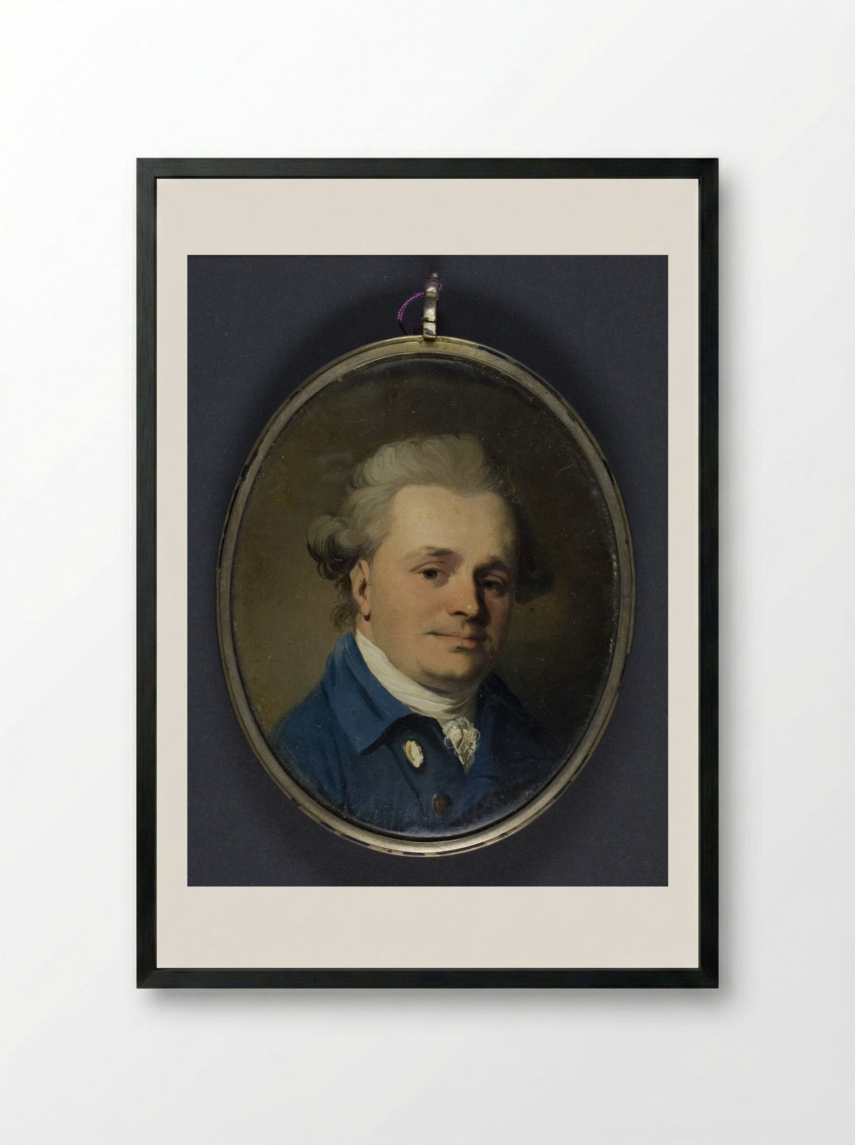 Portrait of John Henderson - Gilbert Stuart - Framed Print Black
