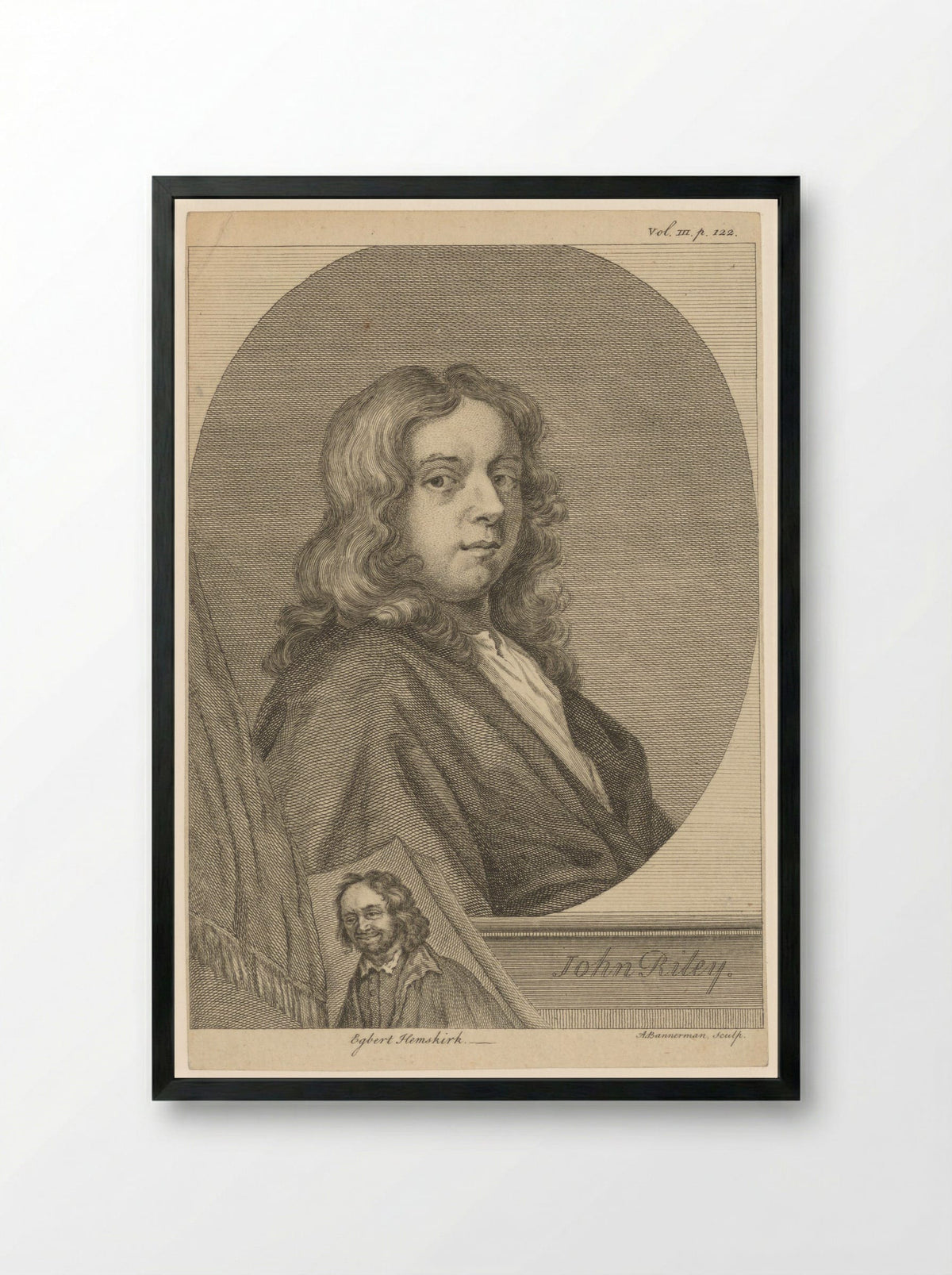 Portrait of John Riley and Egbert van Heemskerck - Alexander Bannerman - Framed Print Black