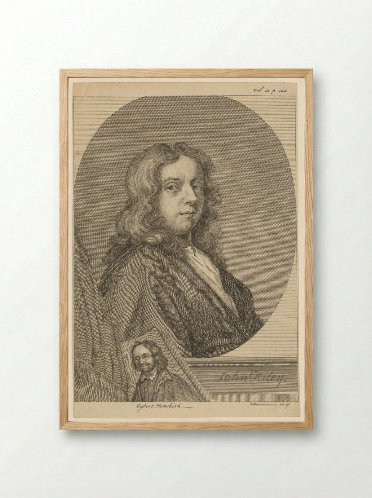 Portrait of John Riley and Egbert van Heemskerck - Alexander Bannerman - Framed Print Wood