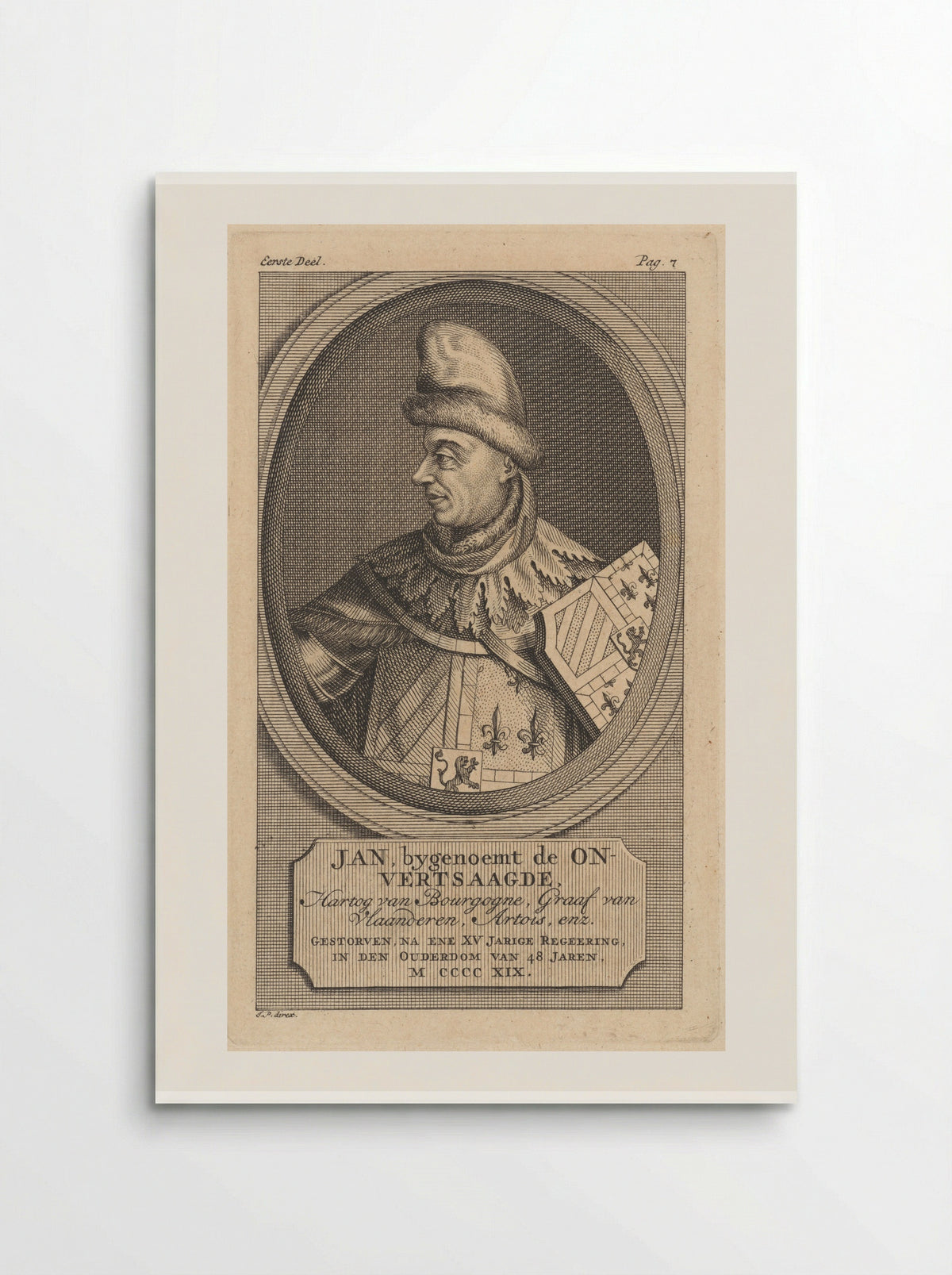 Portrait of John the Fearless, Duke of Burgundy - Jan Punt - Poster