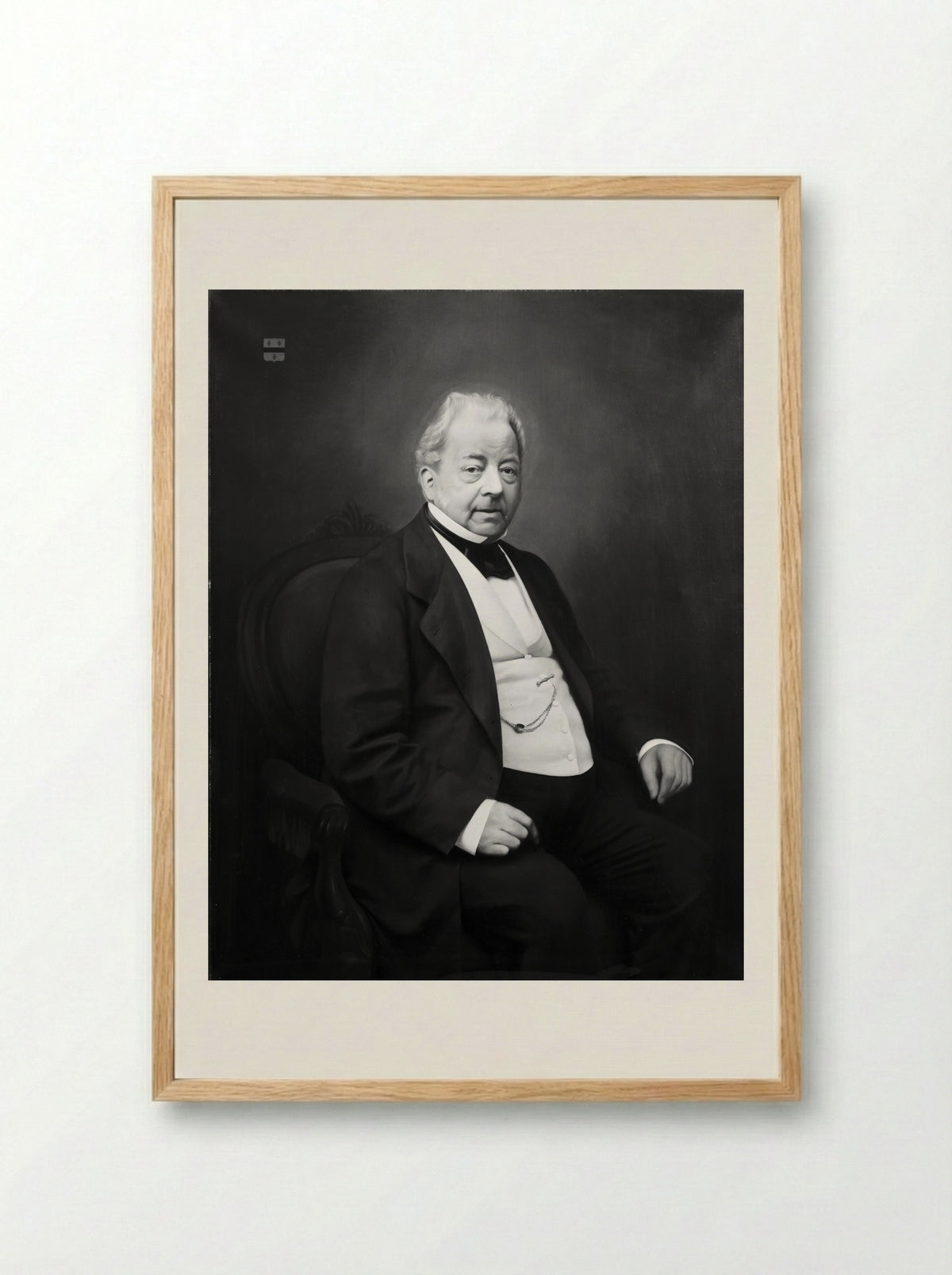Portrait of Jonkheer Jacobus Salomon Hendrik van de Poll - Jan Hendrik Maschaupt - Framed Print Wood