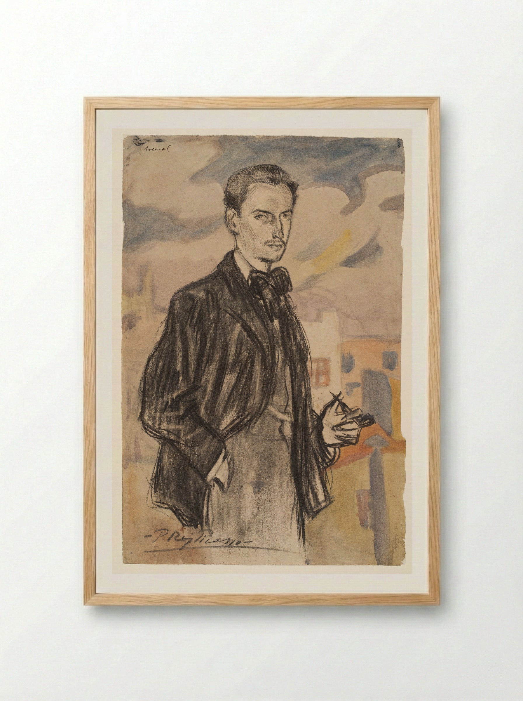 Portrait of Josep Rocarol - Pablo Picasso - Framed Print Wood