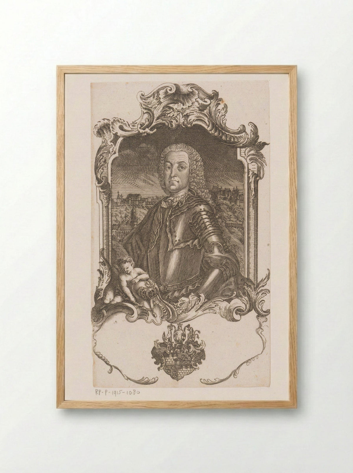 Portrait of Joseph Adam von Taufkirch auf Guttenberg - Joseph Anton Zimmermann - Framed Print Wood