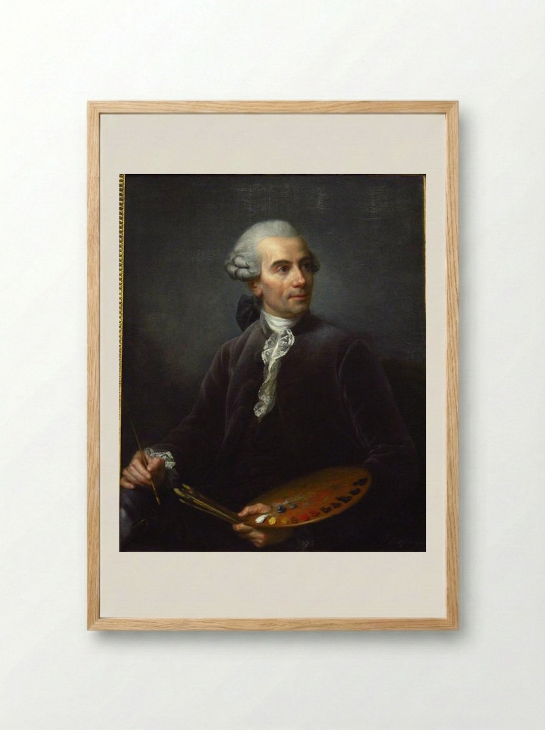 Portrait of Joseph Vernet - Louise Elisabeth Vigée Le Brun - Framed Print Wood