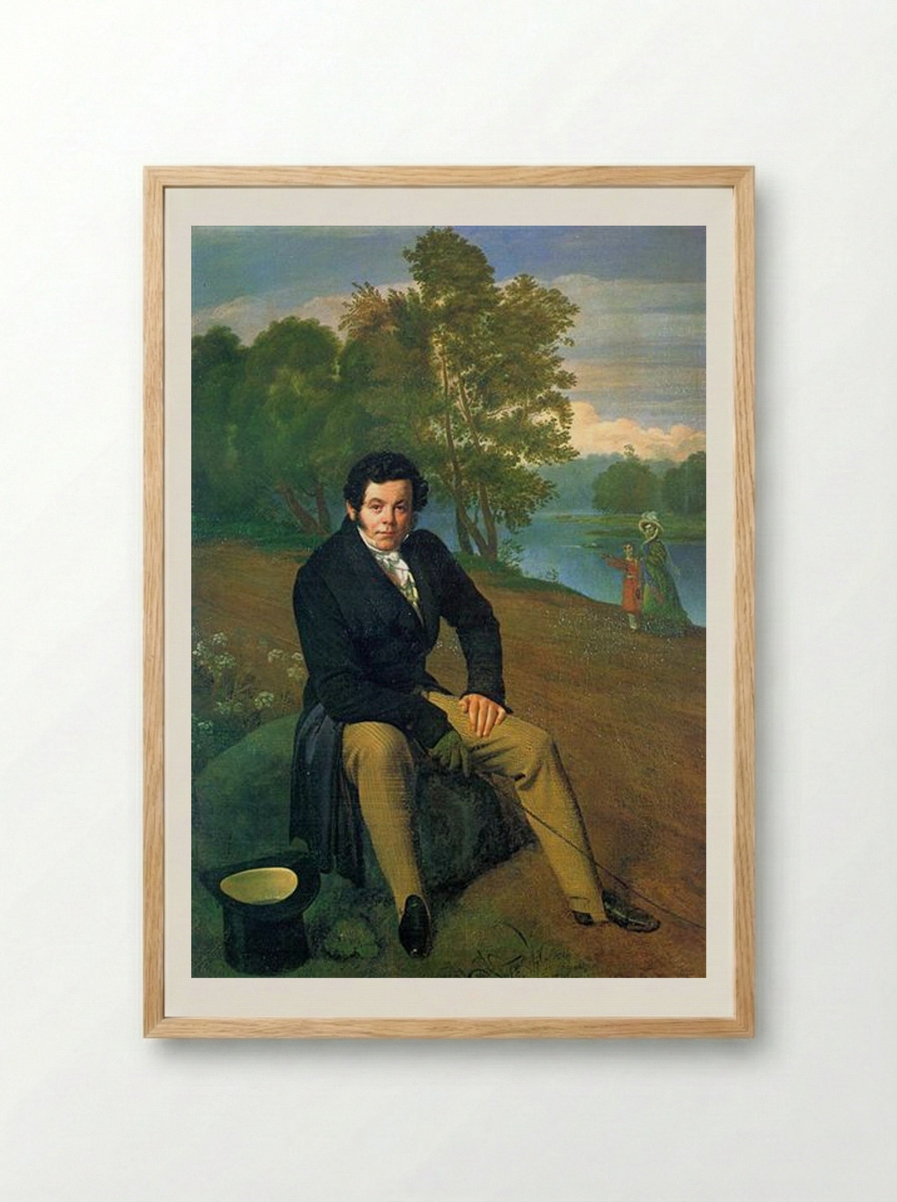 Portrait of K. I. Albrekht - Orest Kiprensky - Framed Print Wood