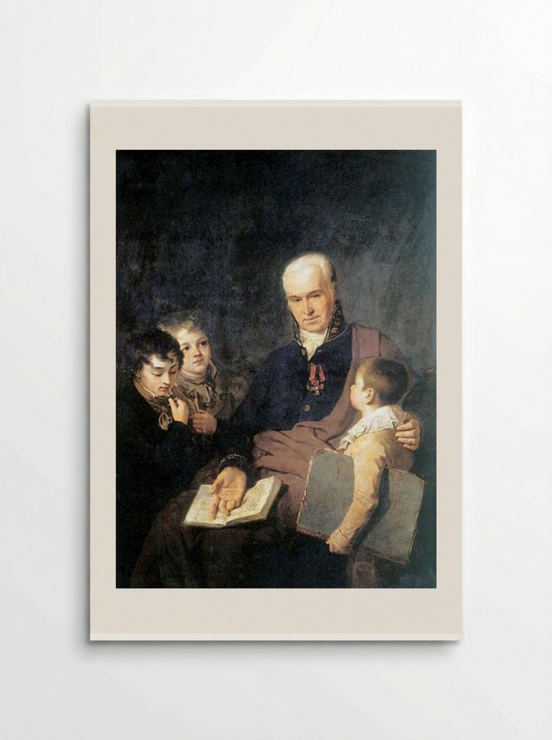 Portrait of K. I. Golovachevsky and the Younger Pupils of the Academy - Alexey Venetsianov - Poster