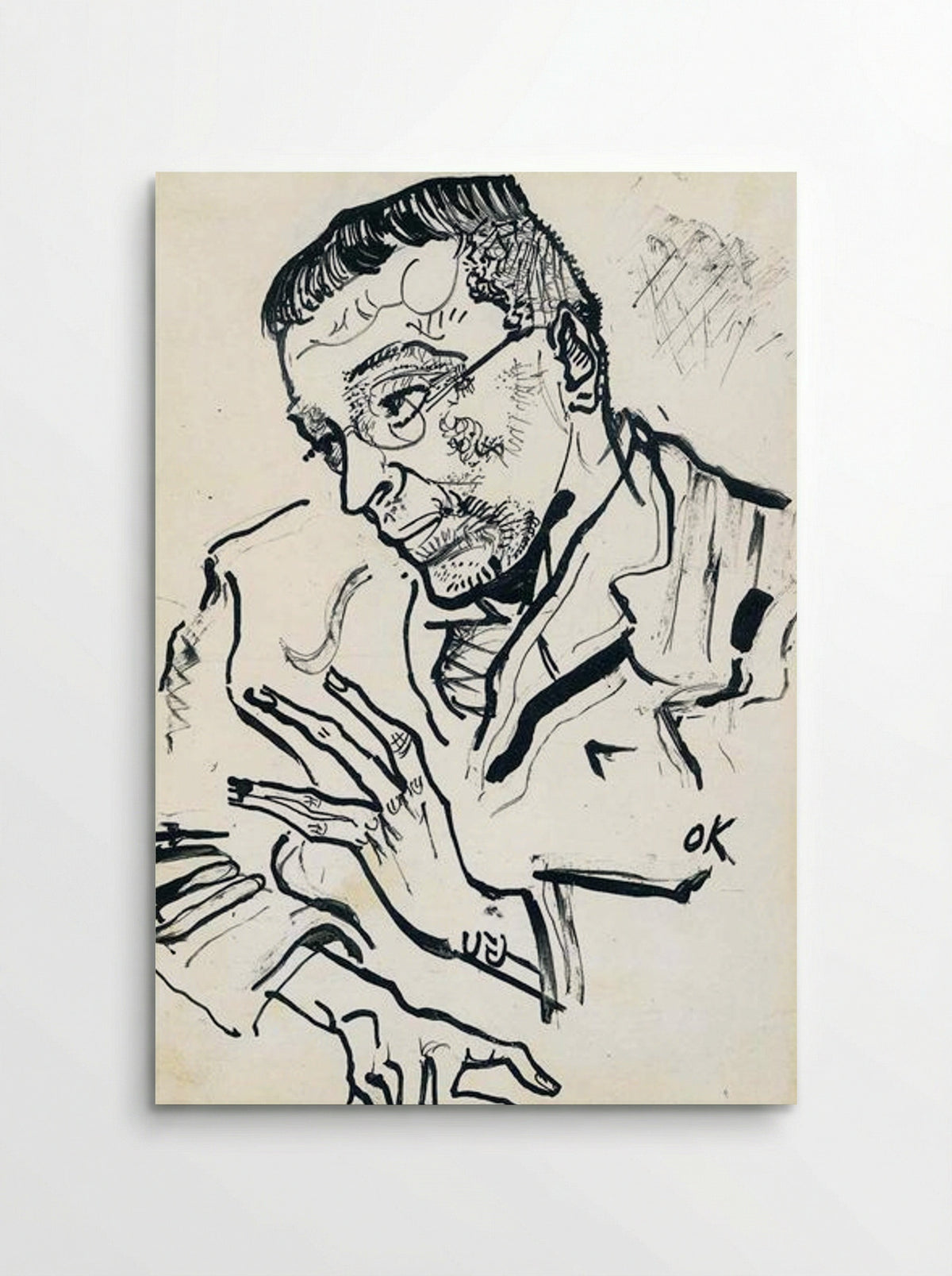 Portrait of Karl Kraus - Oskar Kokoschka - Poster