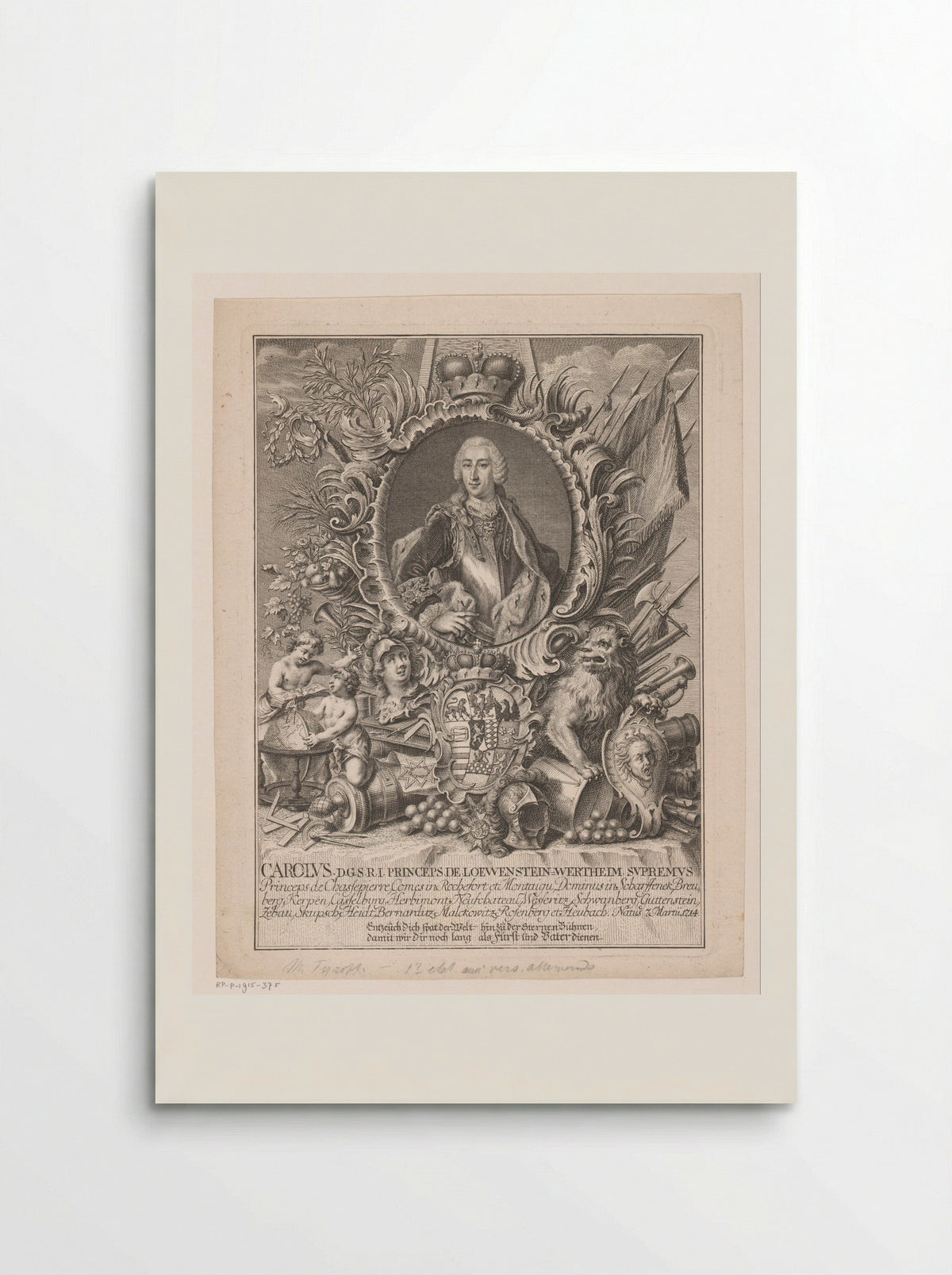 Portrait of Karl Thomas, Prince of Löwenstein-Wertheim-Rochefort - Martin Tyroff - Poster