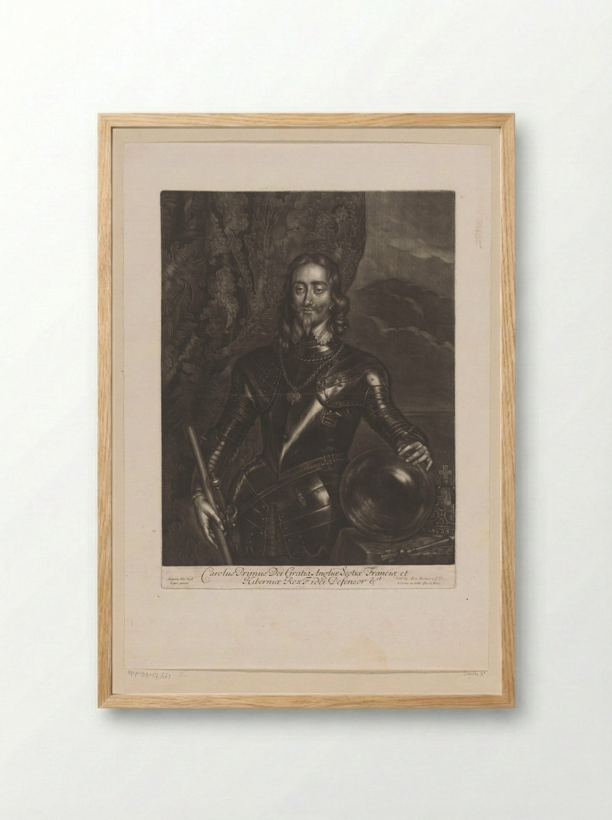 Portrait of King Charles I - Alexander Browne - Framed Print Wood