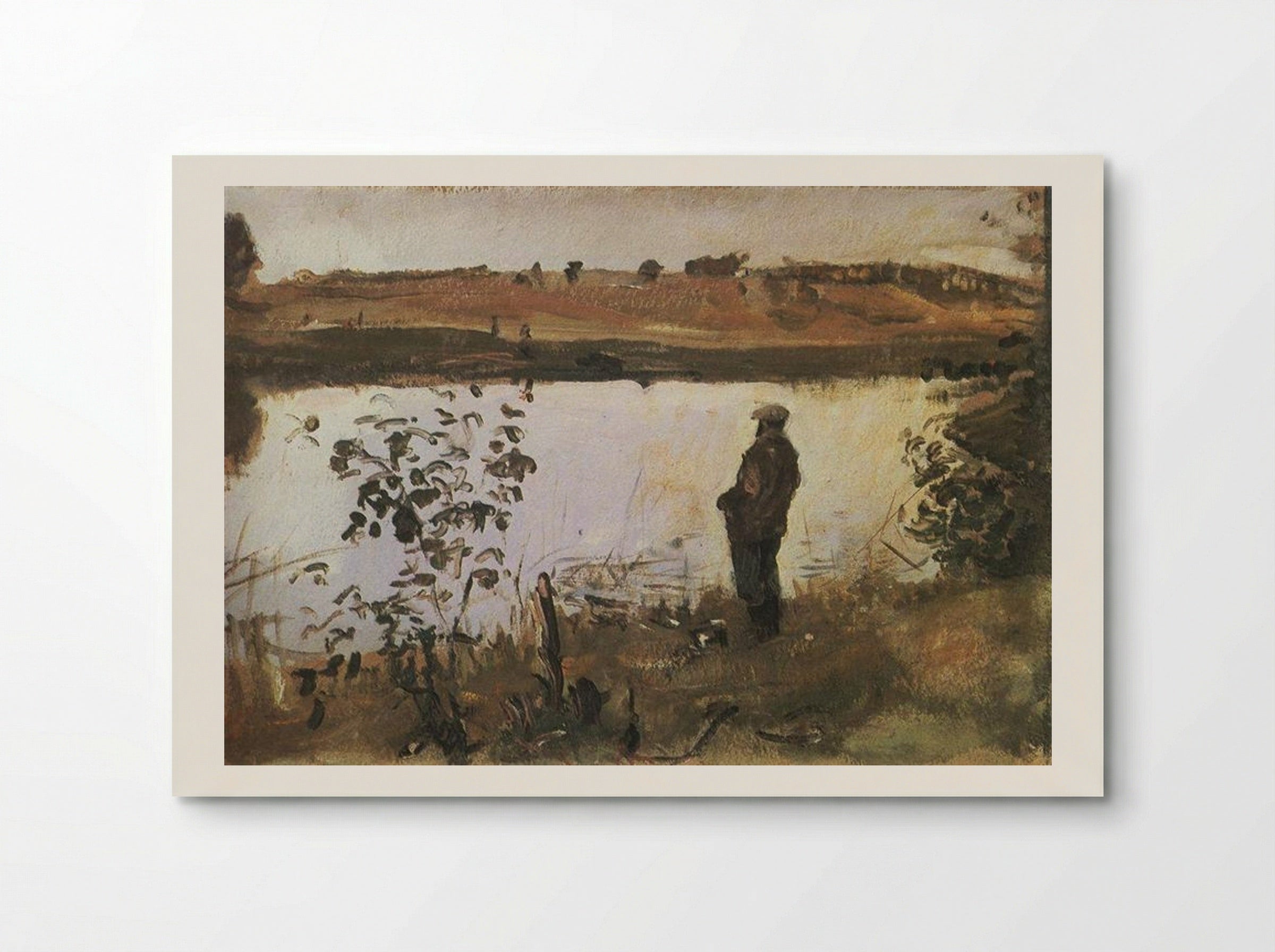 Portrait of Konstantin Korovin on the River Bank - Valentin Serov - Poster
