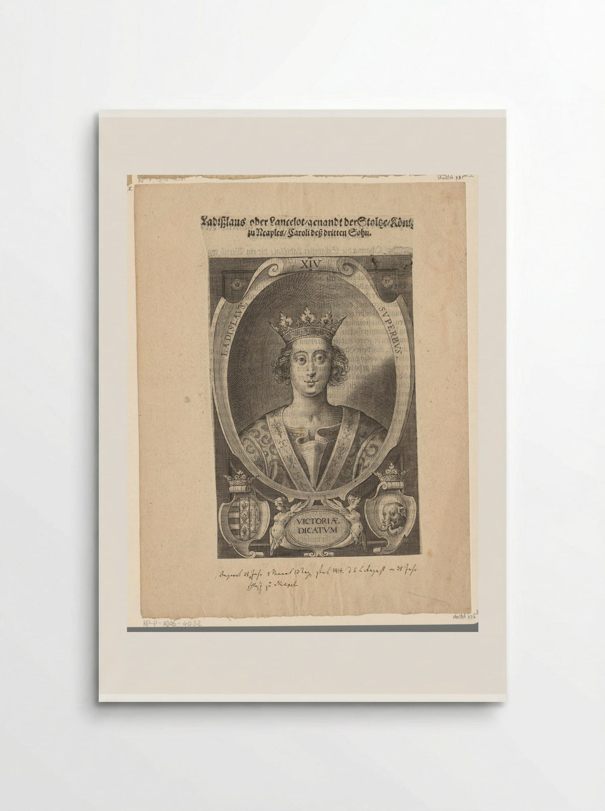 Portrait of Ladislaus, King of Naples - Lucas Kilian - Poster