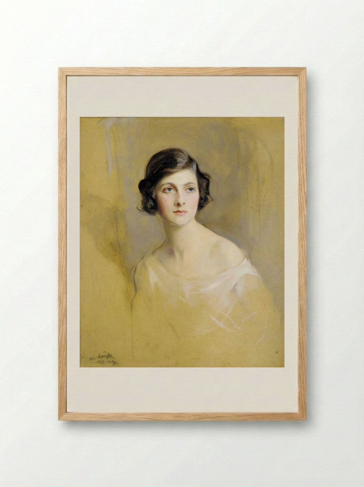 Portrait of Lady Rachel Cavendish - Philip de Laszlo - Framed Print Wood