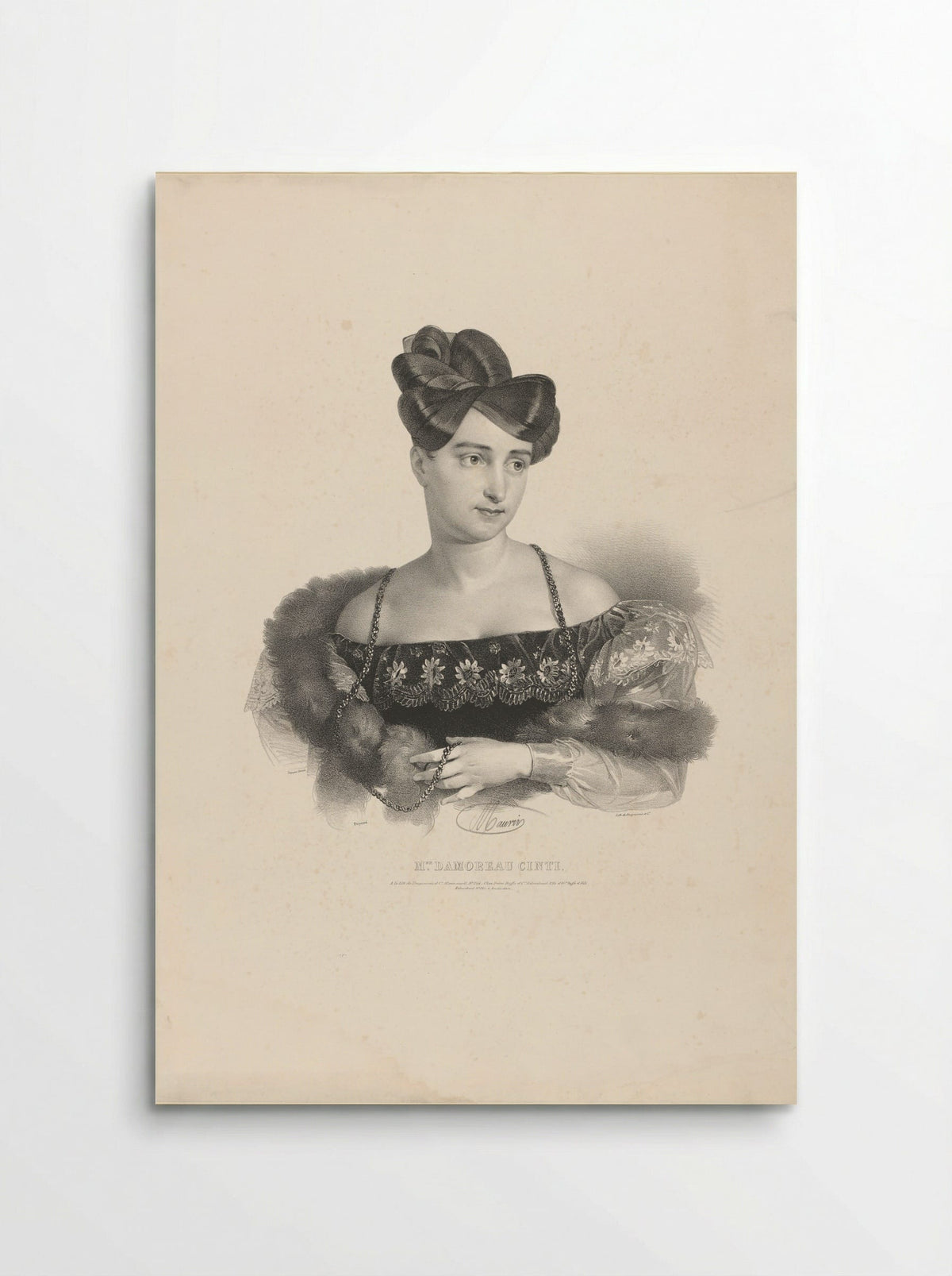Portrait of Laure Cinti-Damoreau - Antoine Maurin - Poster