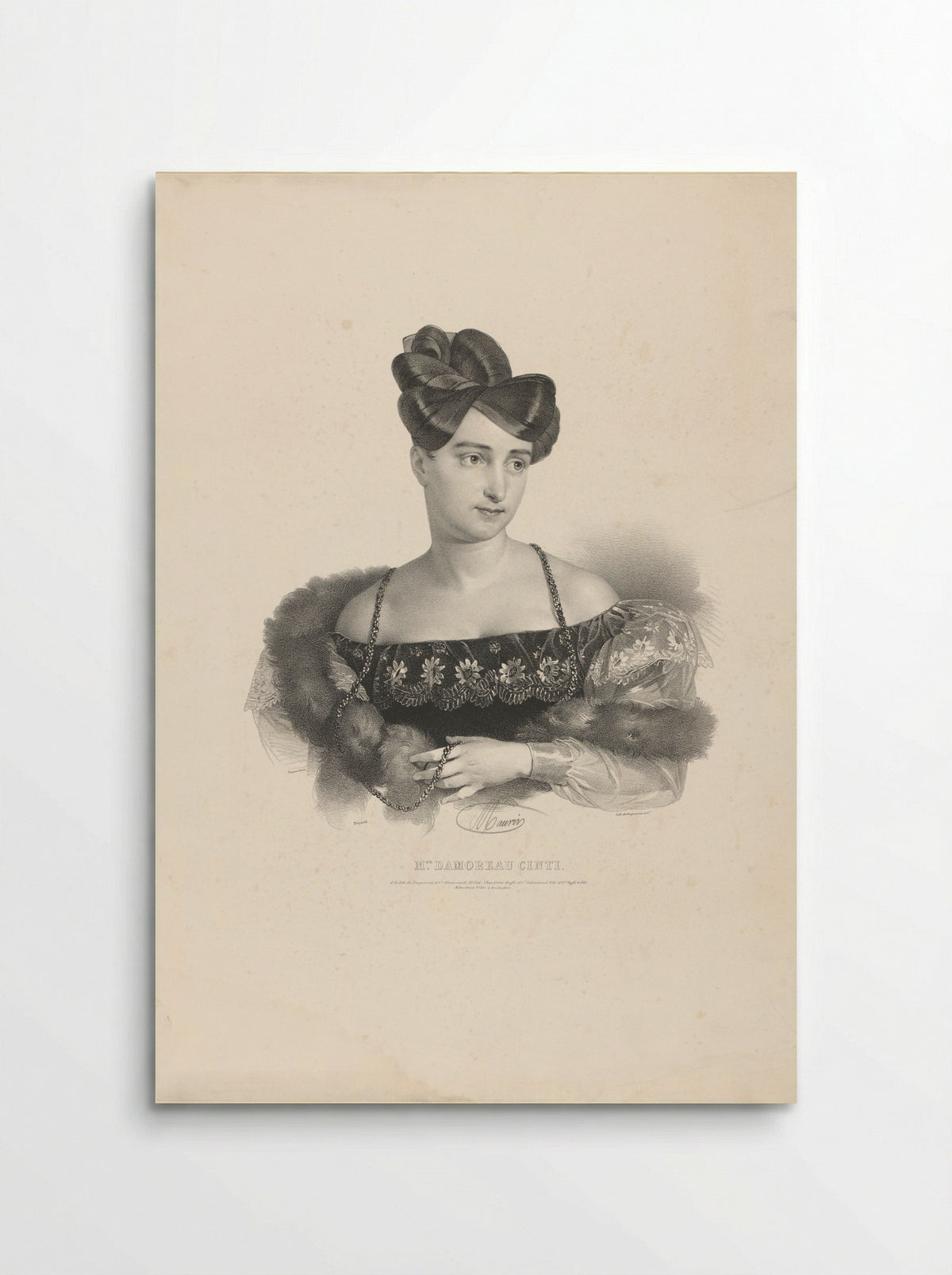 Portrait of Laure Cinti-Damoreau - Antoine Maurin - Poster