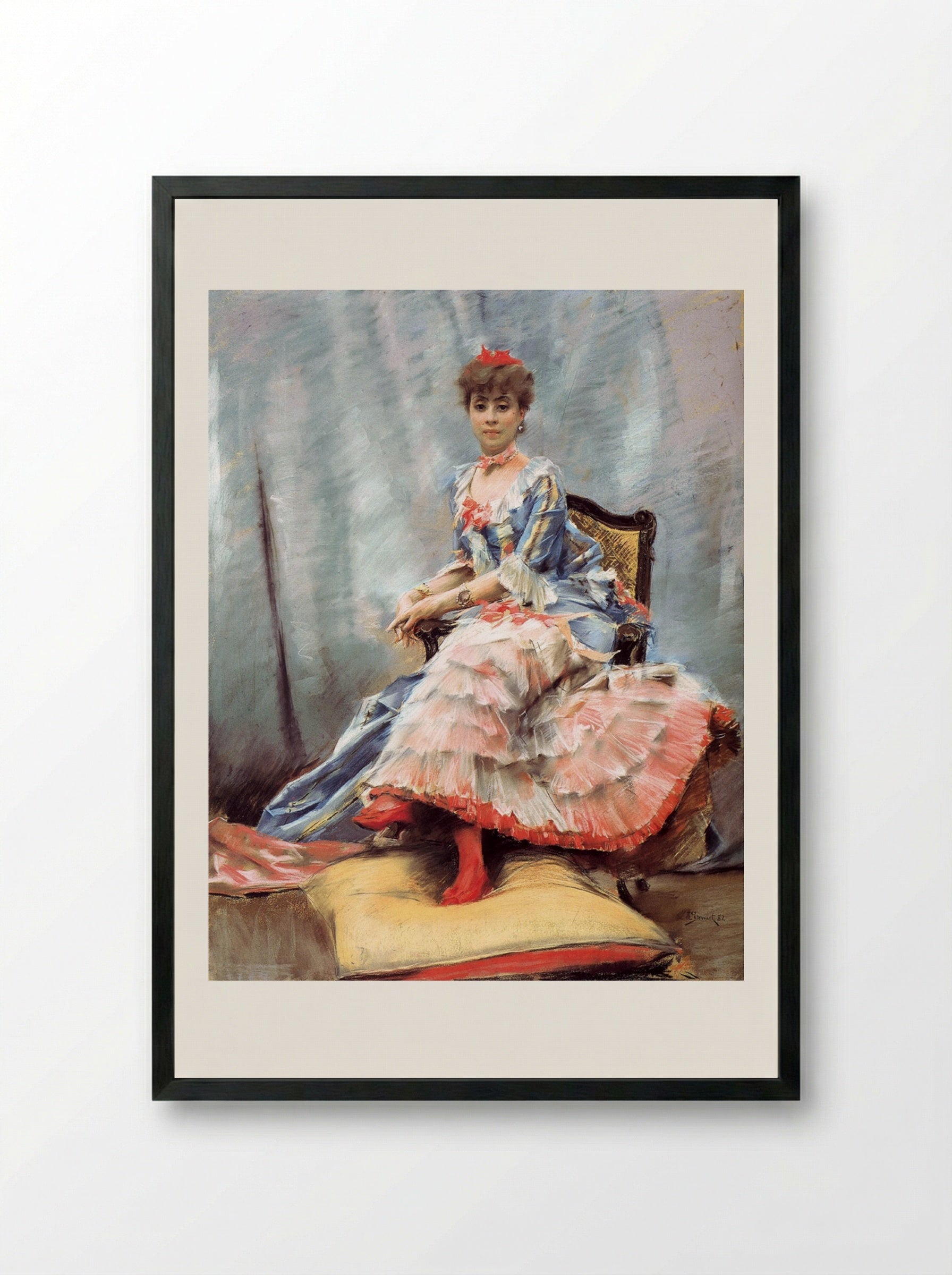 Portrait of Laure Hayman - Julius LeBlanc Stewart - Framed Print Black